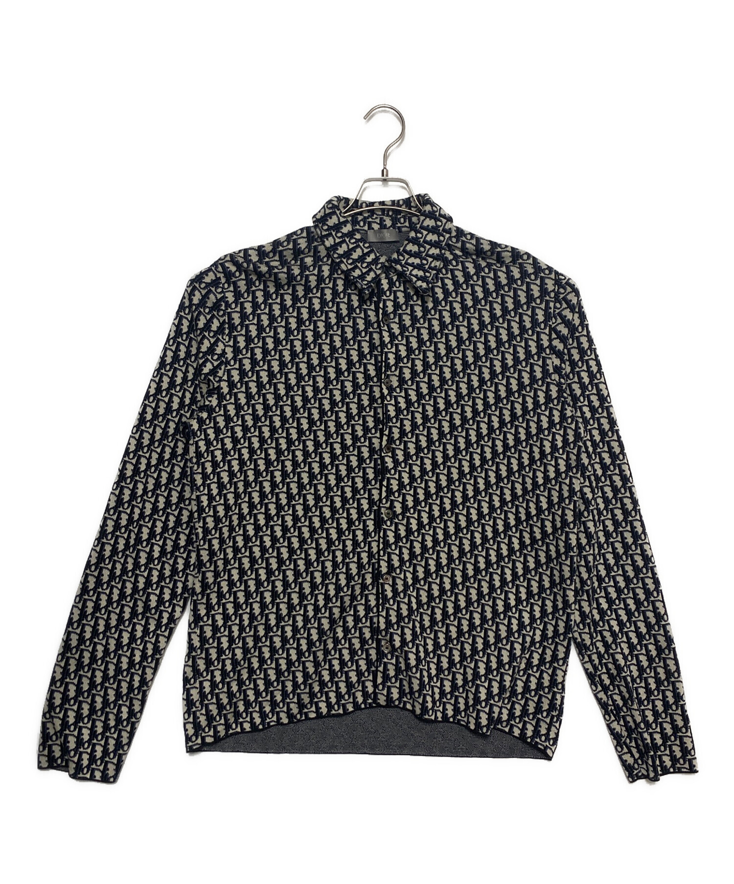 中古・古着通販】Dior (ディオール) オブリークシャツ ネイビー サイズ 中古・古着通販】Dior (ディオール) オブリークシャツ ネイビー サイズ