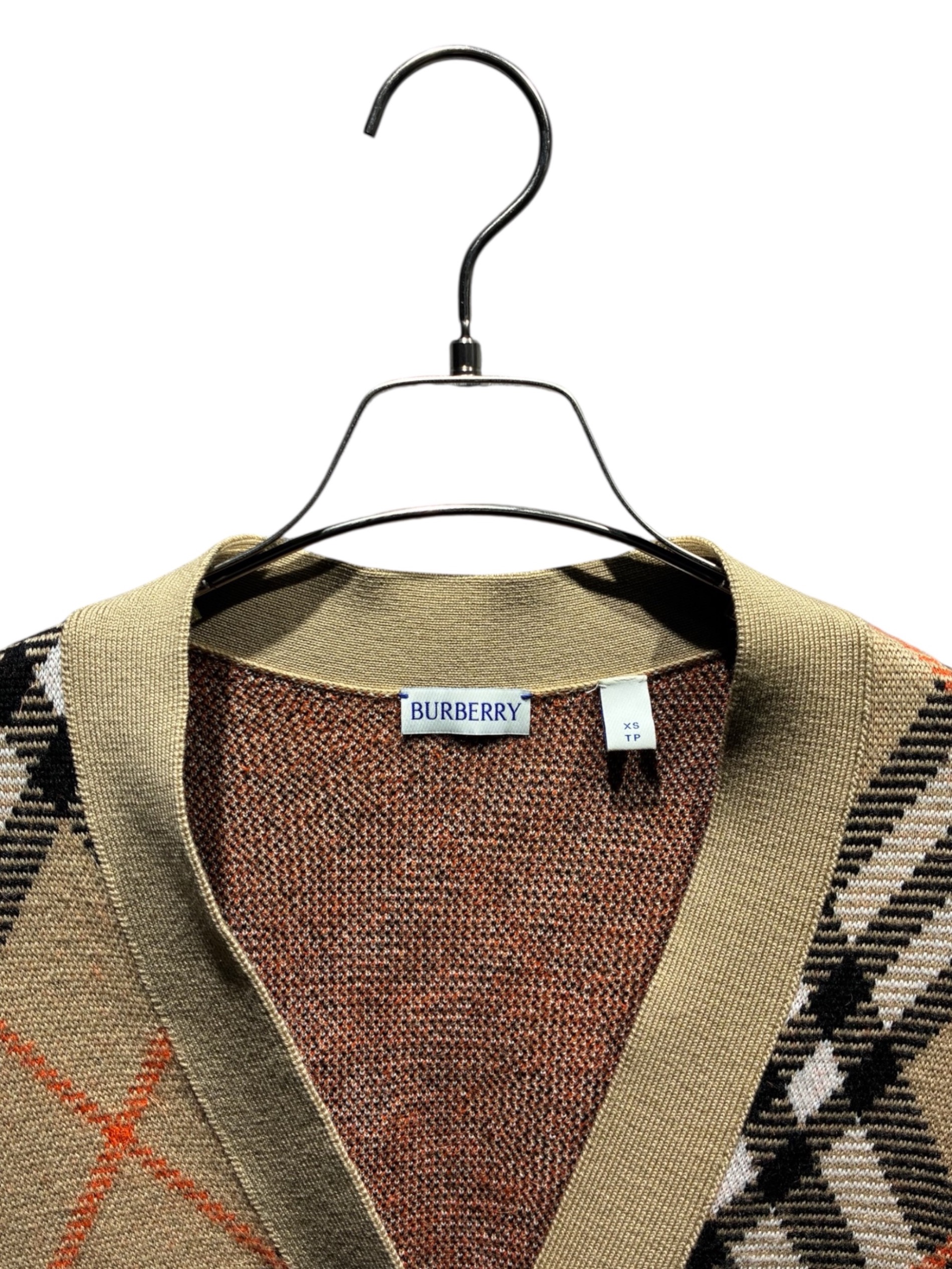 中古・古着通販】BURBERRY (バーバリー) ノバチェックカーディガン