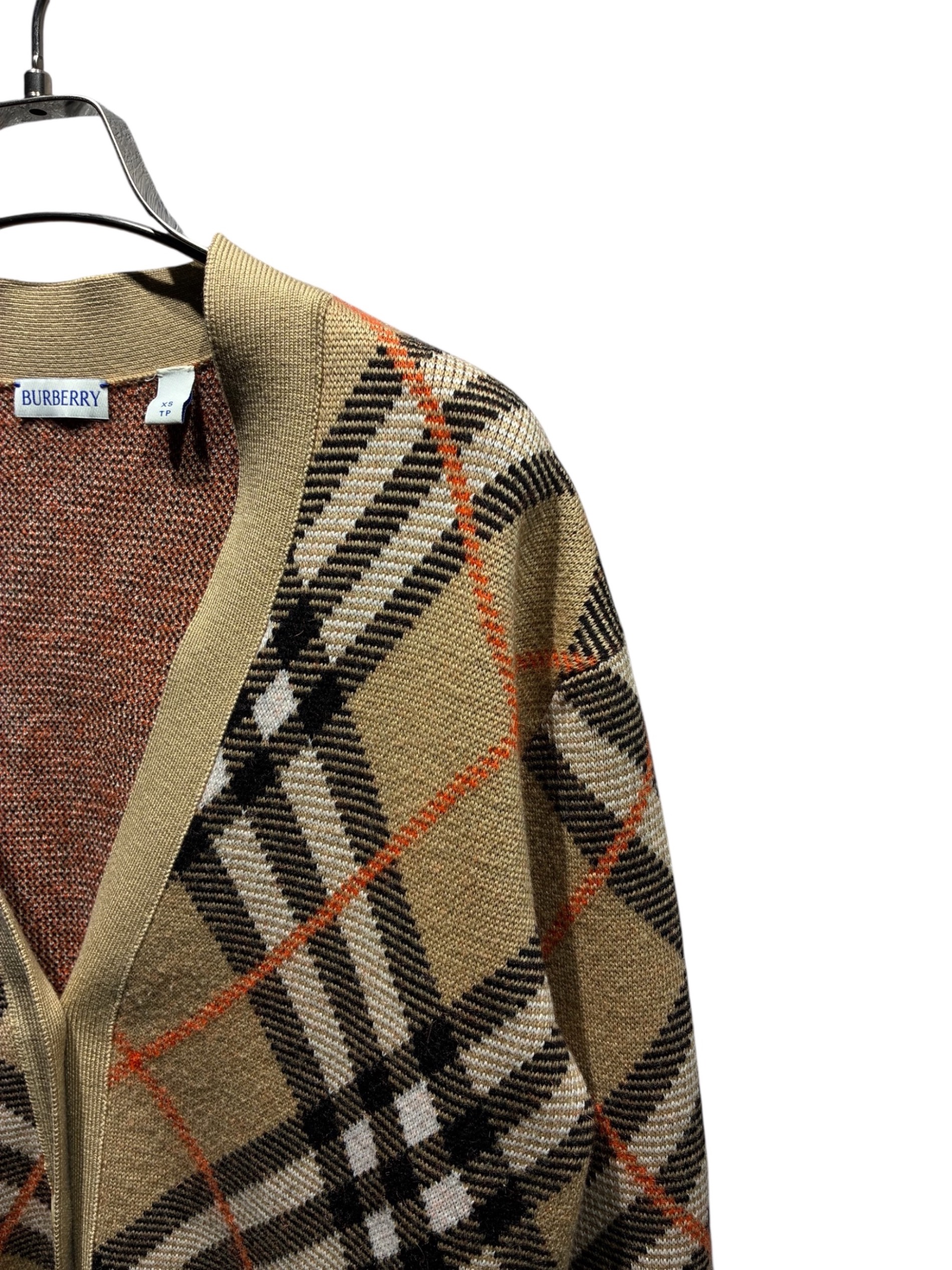 中古・古着通販】BURBERRY (バーバリー) ノバチェックカーディガン