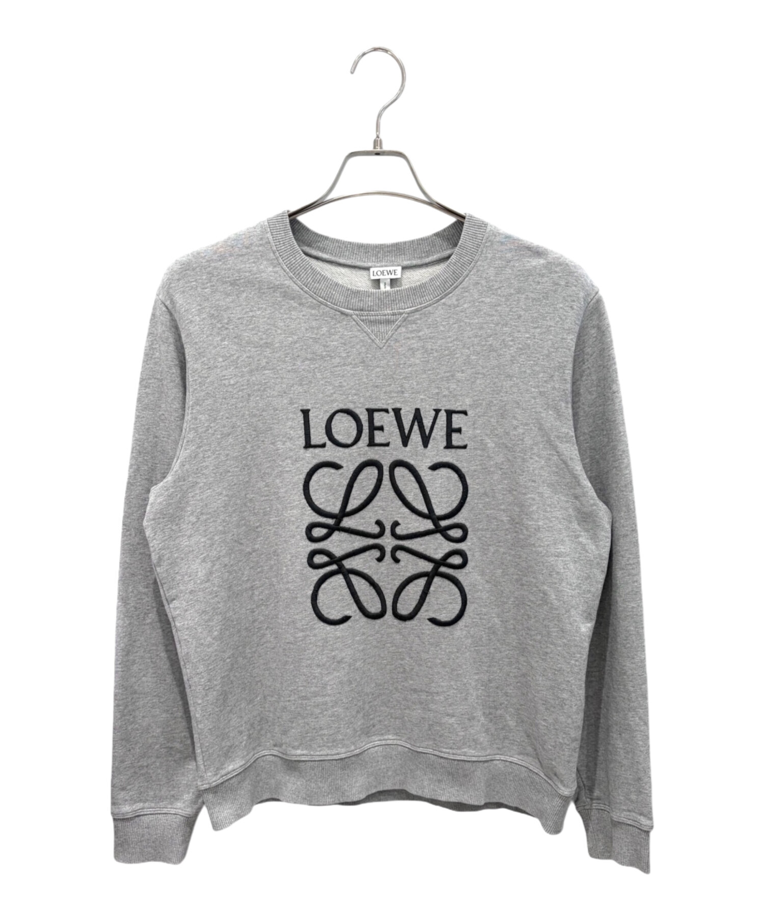 中古・古着通販】LOEWE (ロエベ) アナグラム刺繍ロゴスウェット グレー