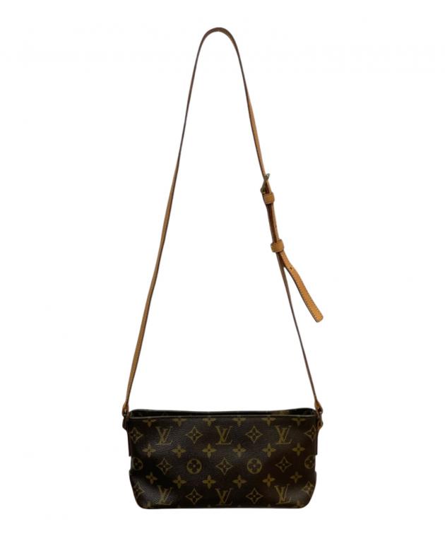 LOUIS VUITTON 美品 ルイヴィトン トロター モノグラム ショルダーバッグ M51240 PVC ヌメ革 レザー AR0081 ブラウン クロスボディ ポシェット ミニバッグ ヴィンテージ LV ヴィトン ABランク 中古 鑑定済 ヴィトンバッグ LOUIS VUITTON（ルイ・ヴィトン） 並行輸入 ショルダーバッグ