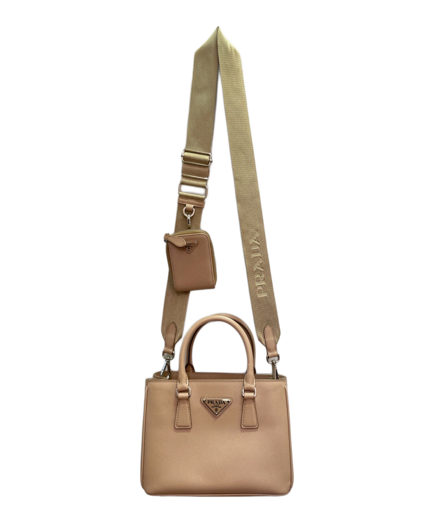 中古・古着通販】PRADA (プラダ) ガレリア ショルダーバッグ ベージュ 