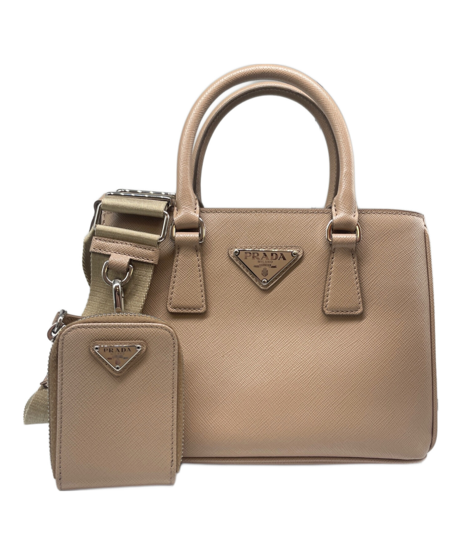 中古・古着通販】PRADA (プラダ) ガレリア ショルダーバッグ ベージュ 