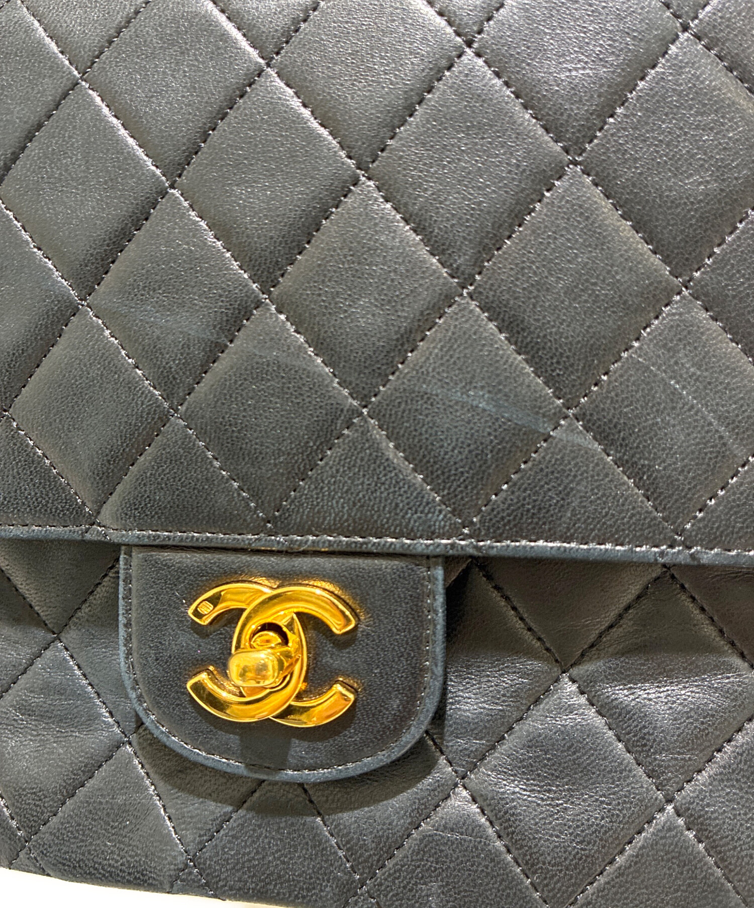 CHANEL ヴィンテージ 0番台 チェーン マトラッセ ターンロック バッグ 中古・古着通販】CHANEL (シャネル) マトラッセターンロックチェーン