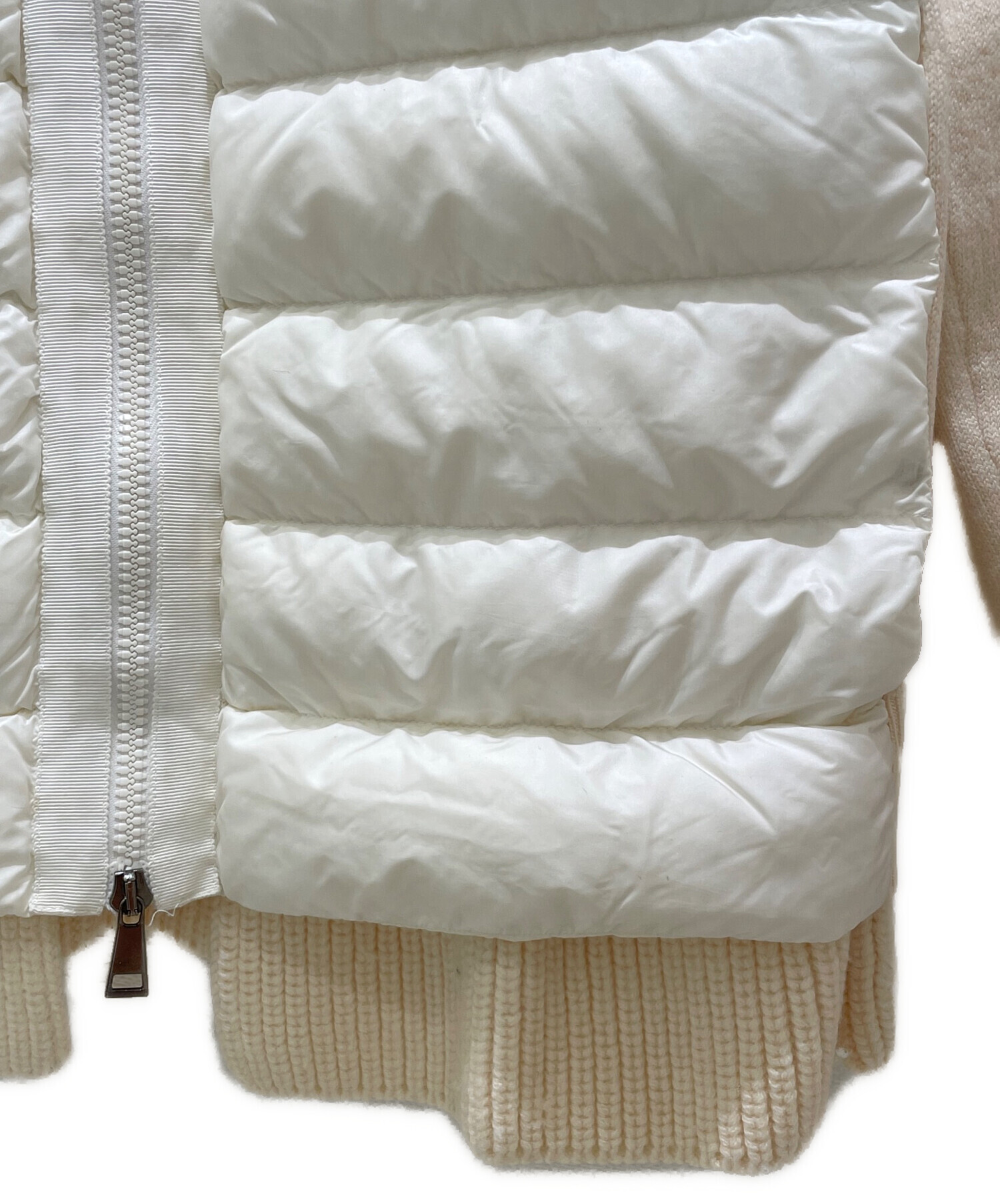 中古・古着通販】MONCLER (モンクレール) ニット切替ダウンジャケット 