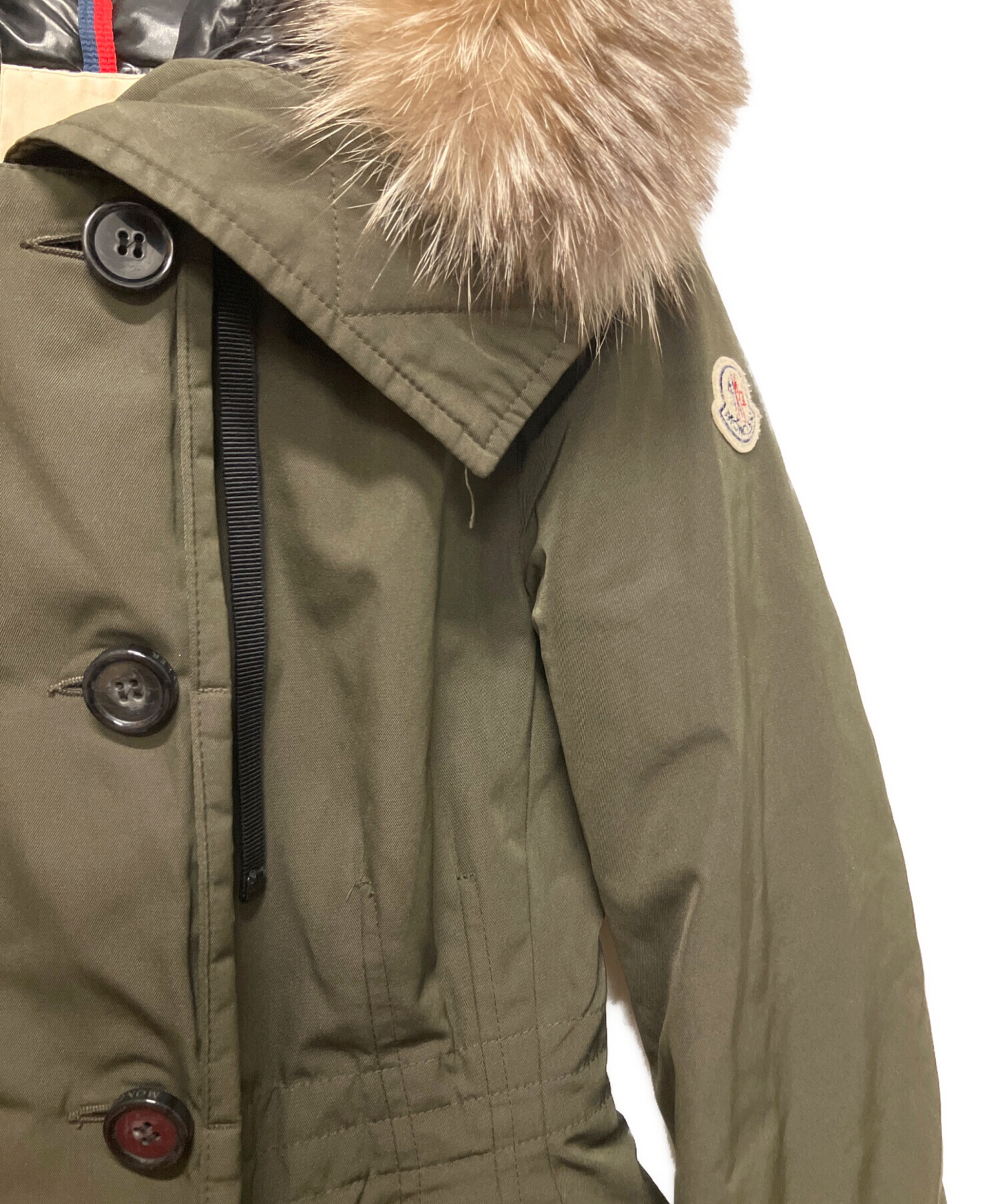 MONCLER オリーブ ロングコート ダウン アウター モッズコート 中古・古着通販】MONCLER (モンクレール) MONTICOLE/ダウンコート