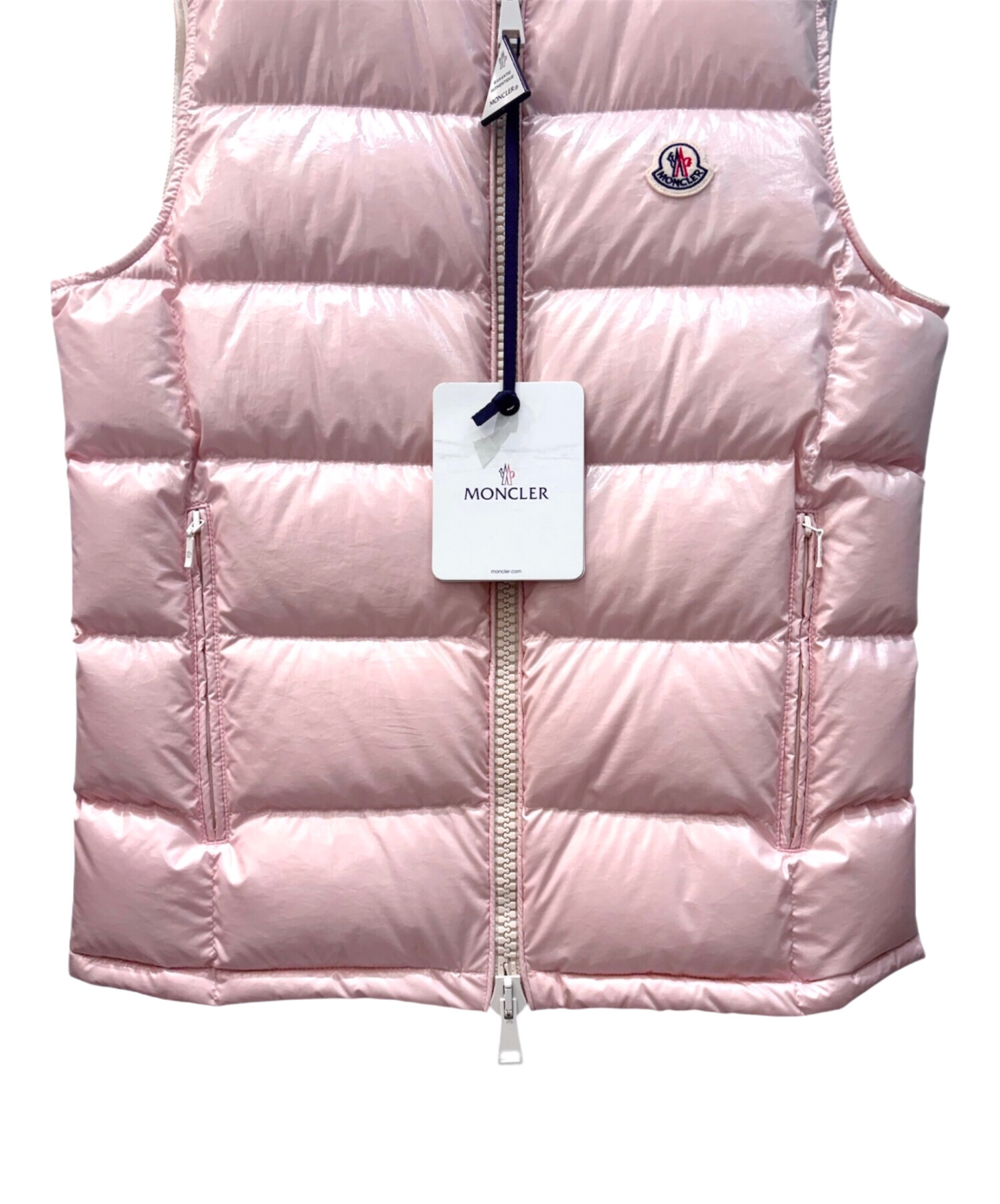 中古・古着通販】MONCLER (モンクレール) ALCIBIA/ダウンベスト ピンク 中古・古着通販】MONCLER (モンクレール) ALCIBIA/ダウンベスト ピンク