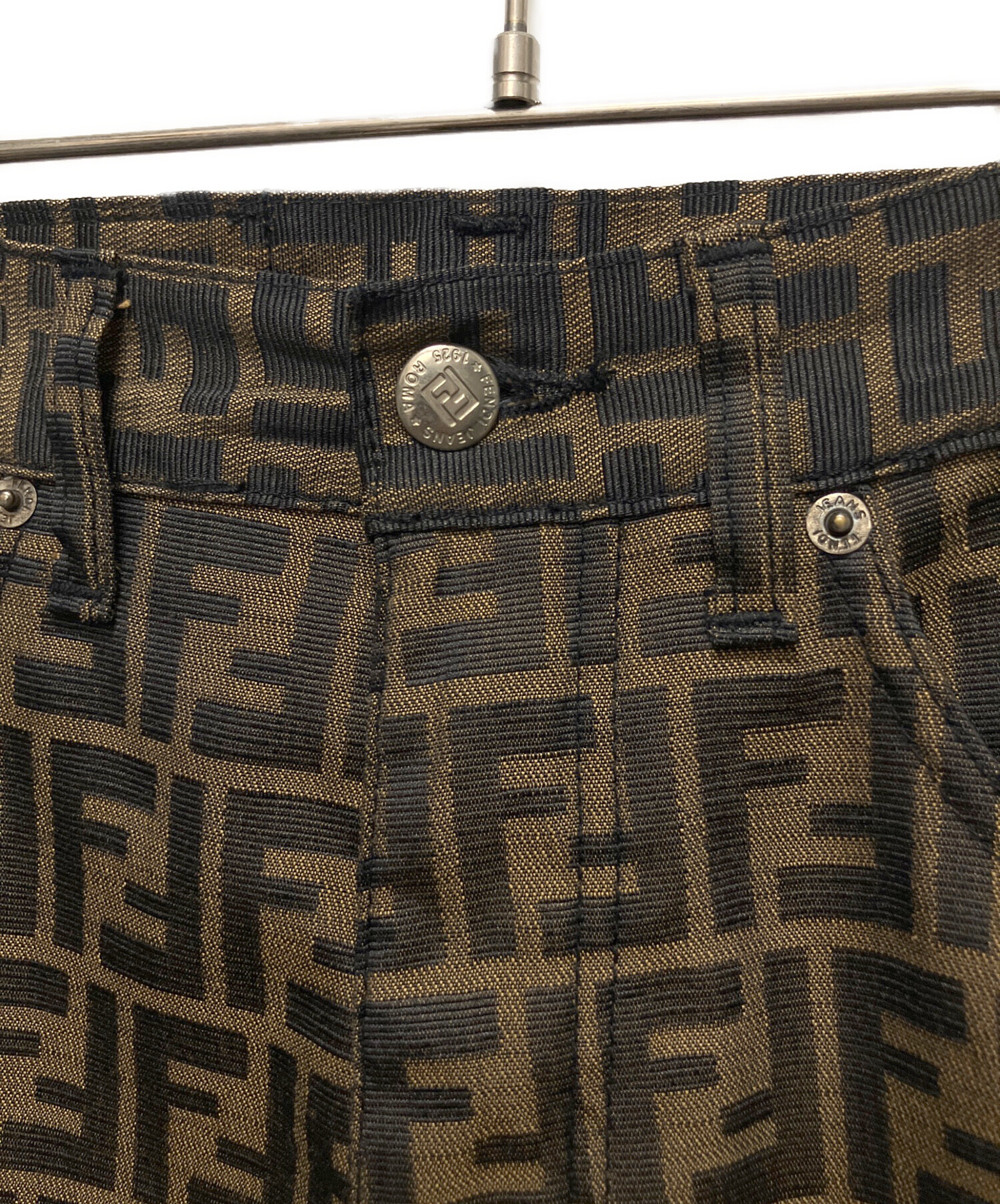 中古・古着通販】FENDI (フェンディ) ズッカ柄パンツ ブラウン サイズ