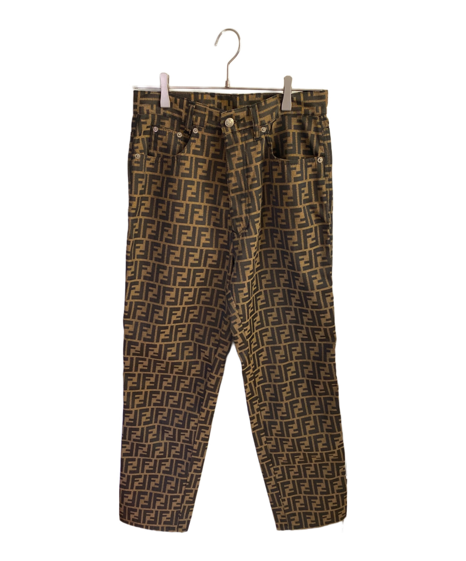 中古・古着通販】FENDI (フェンディ) ズッカ柄パンツ ブラウン サイズ 