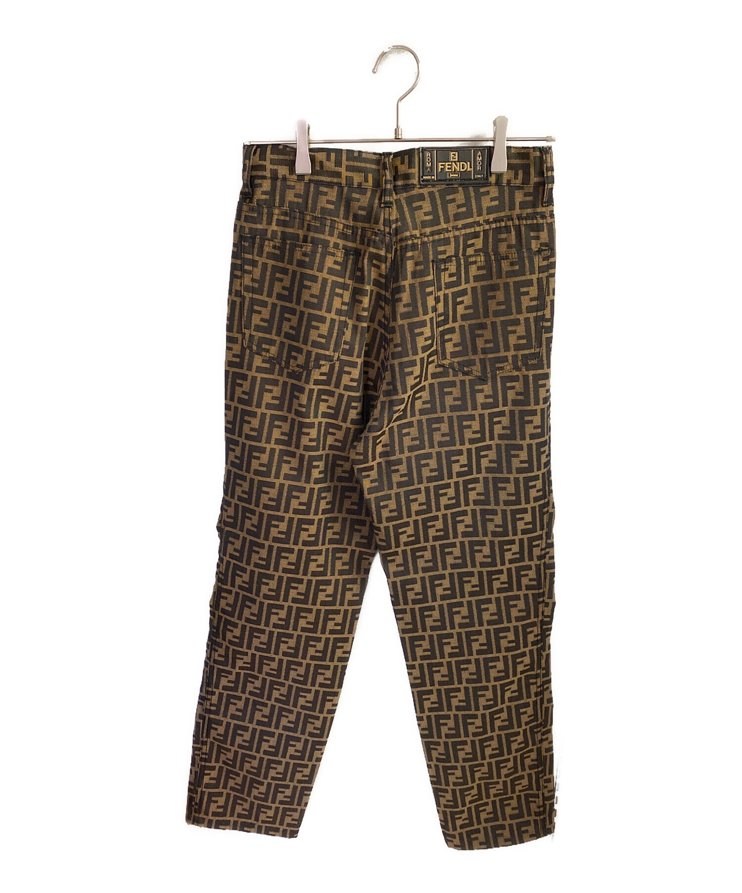 中古・古着通販】FENDI (フェンディ) ズッカ柄パンツ ブラウン サイズ