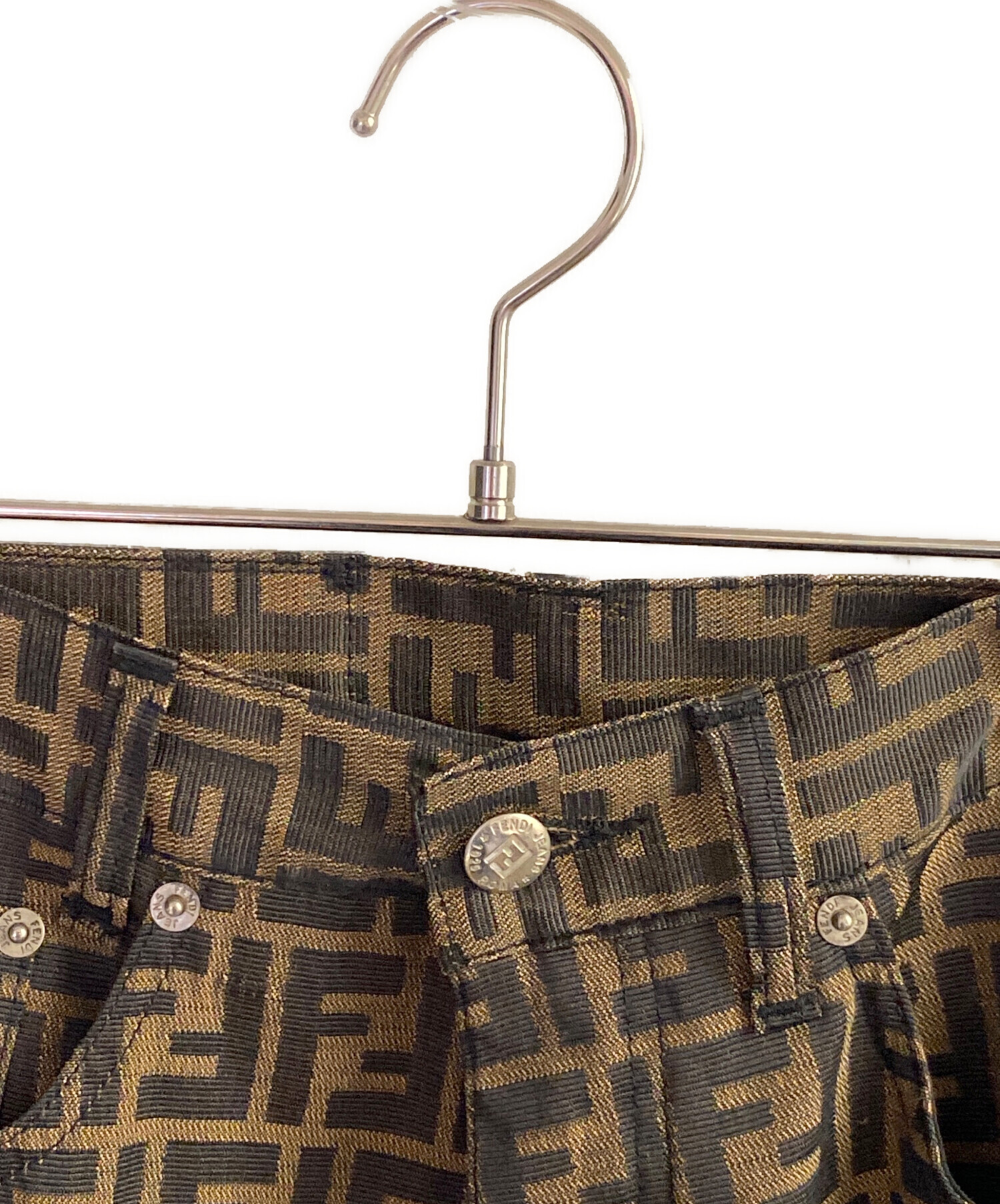 中古・古着通販】FENDI (フェンディ) ズッカ柄パンツ ブラウン サイズ
