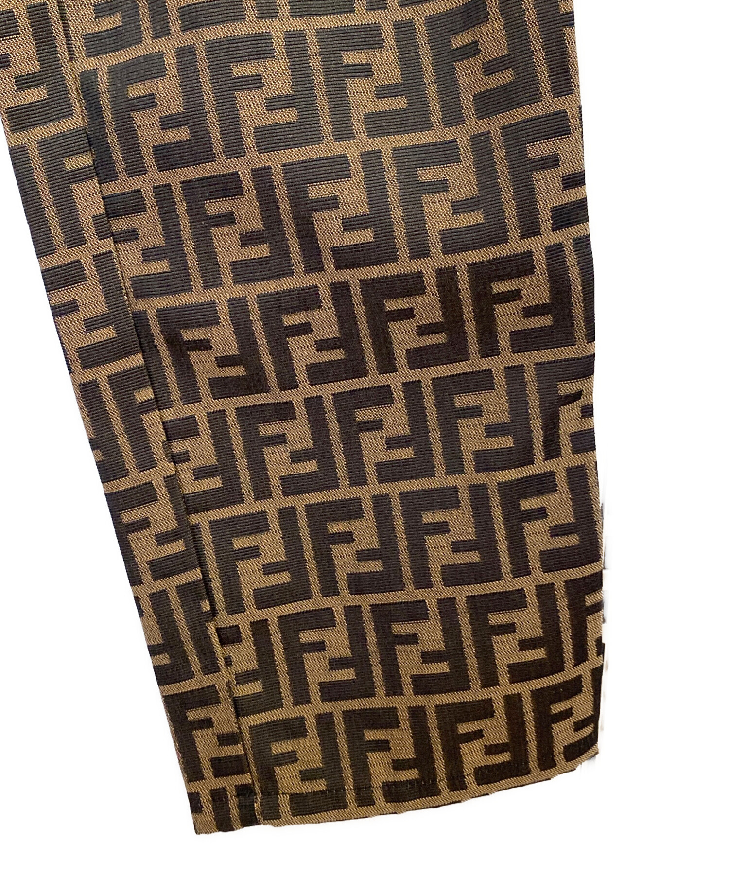 FENDI ズッカ柄 総柄 パンツ 30インチ フェンディ　レディース 中古・古着通販】FENDI (フェンディ) ズッカ柄パンツ ブラウン サイズ