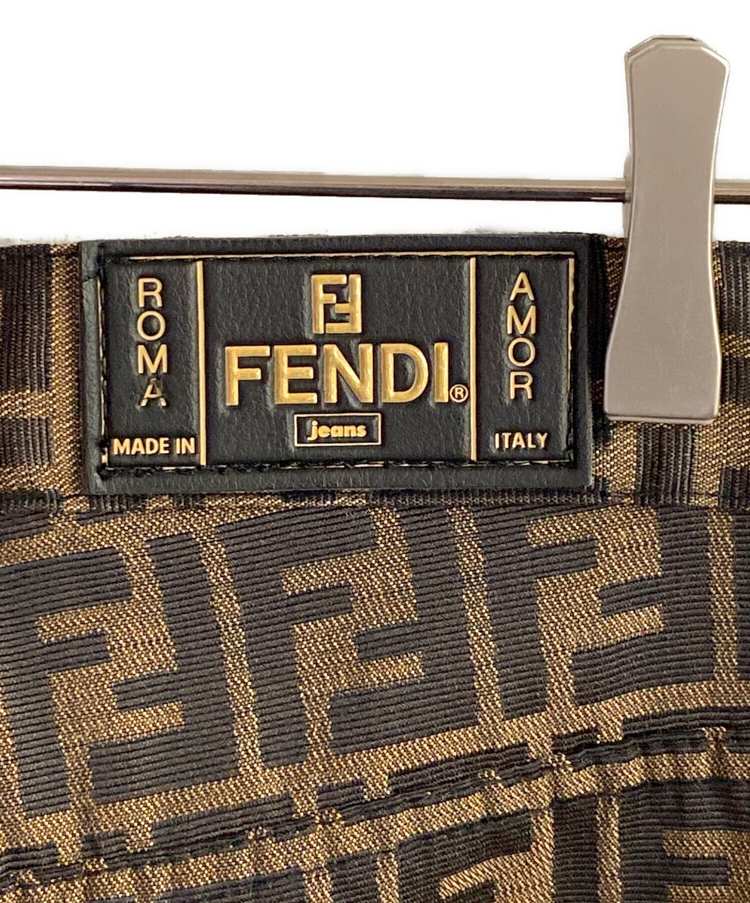 中古・古着通販】FENDI (フェンディ) ズッカ柄パンツ ブラウン サイズ