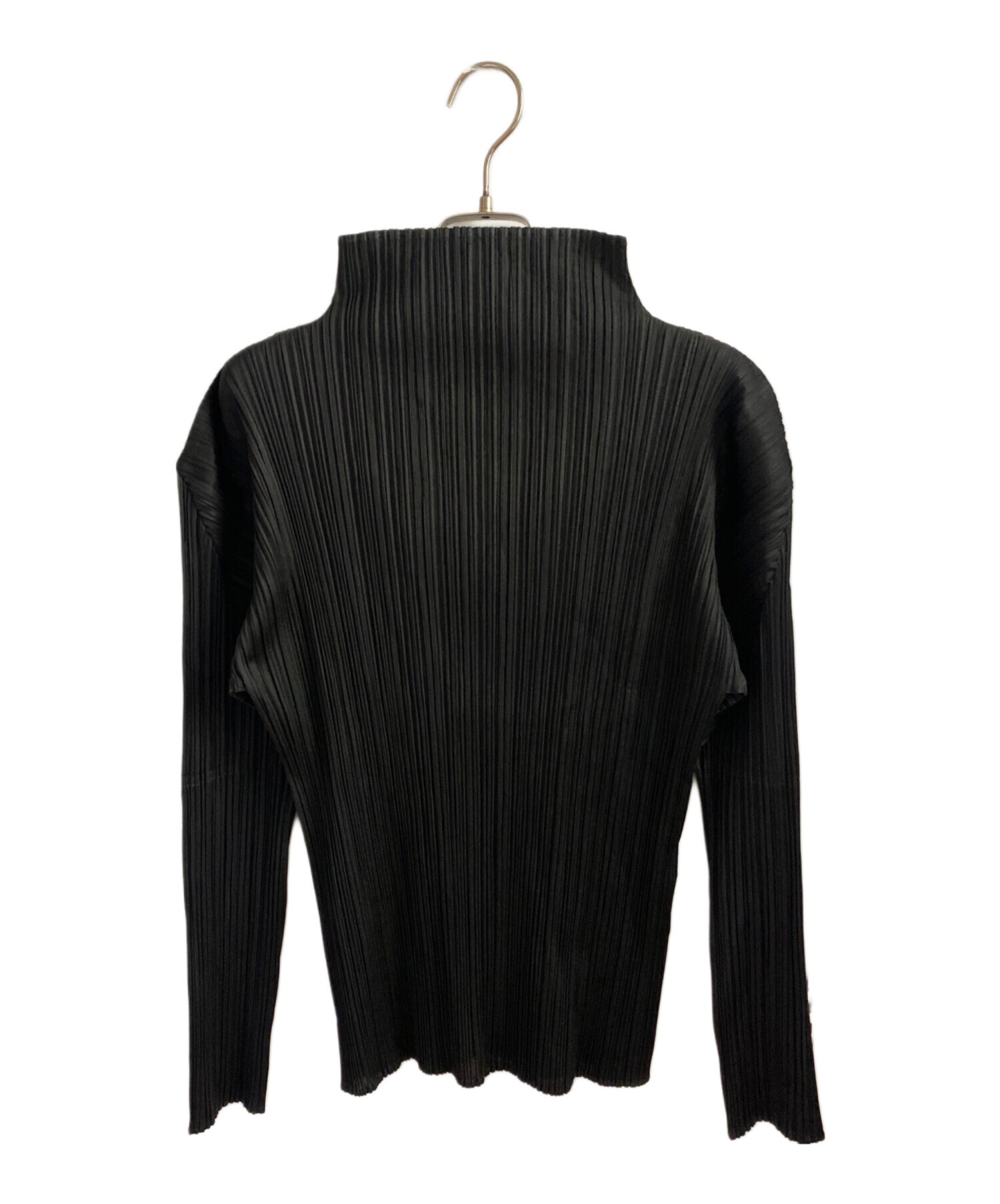 PLEATS PLEASE黒ハイネックサイズ3 中古・古着通販】PLEATS PLEASE (プリーツプリーズ) ハイネック