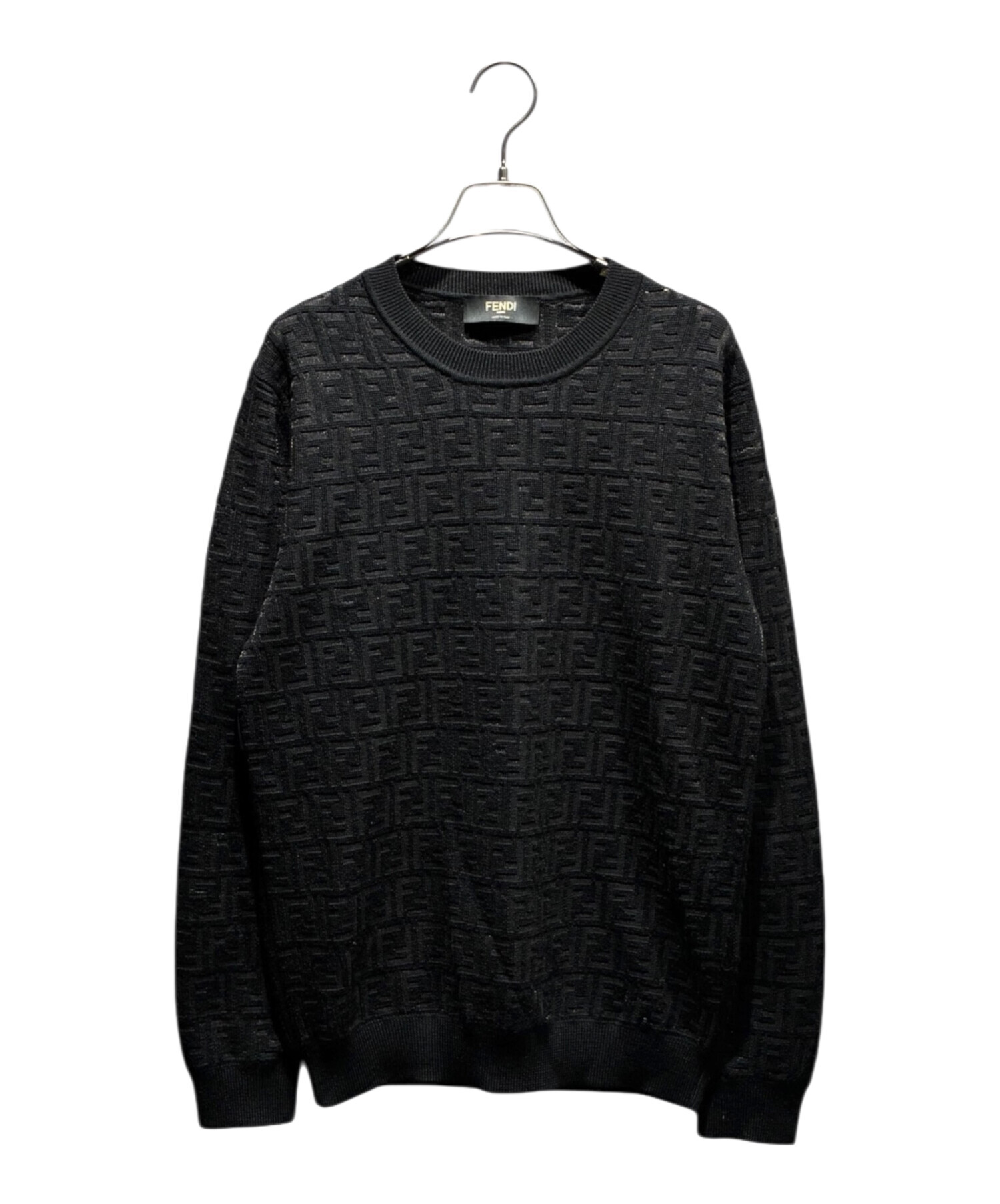 中古・古着通販】FENDI (フェンディ) ズッカニット ブラック サイズ:48 