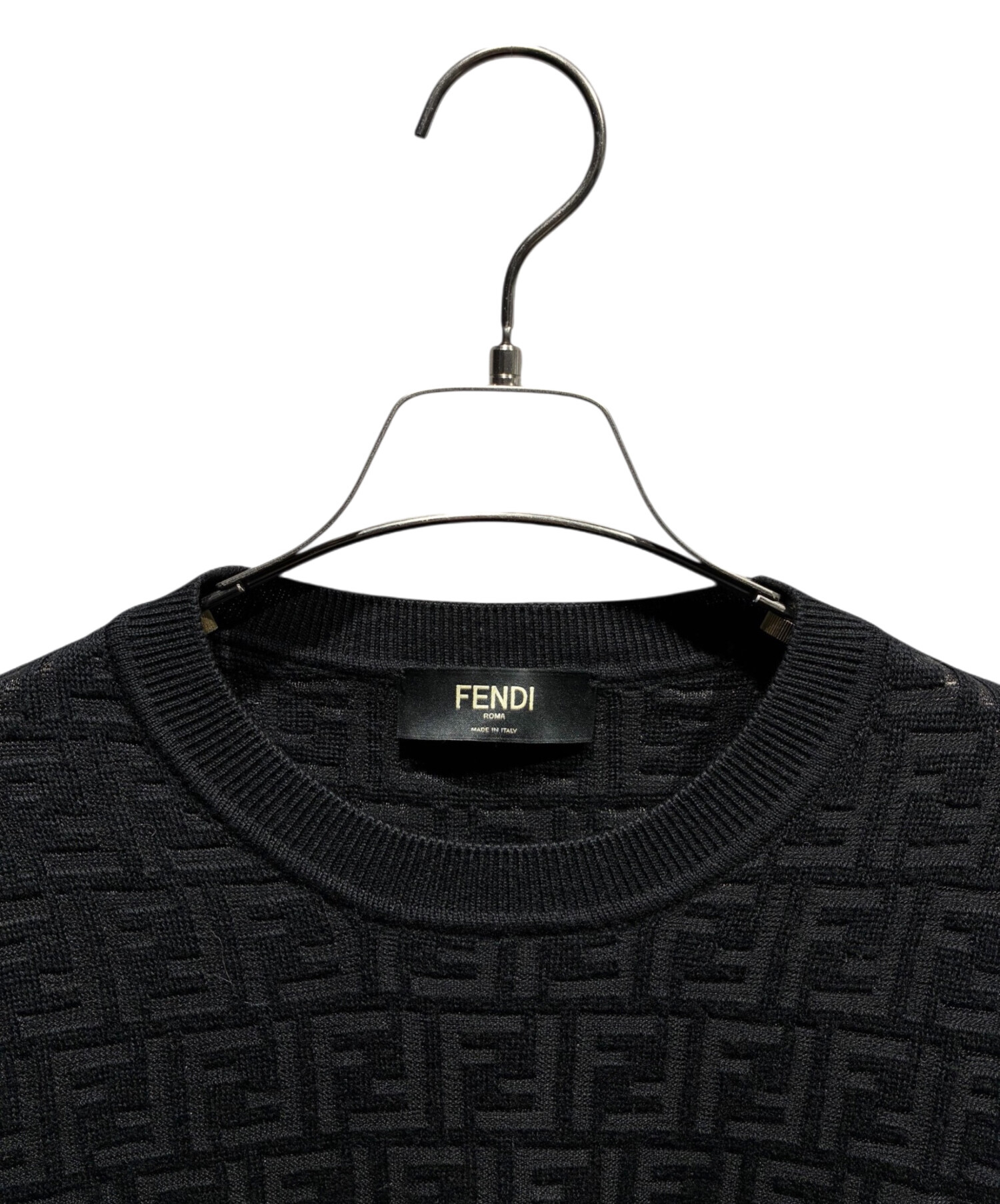 中古・古着通販】FENDI (フェンディ) ズッカニット ブラック サイズ:48 