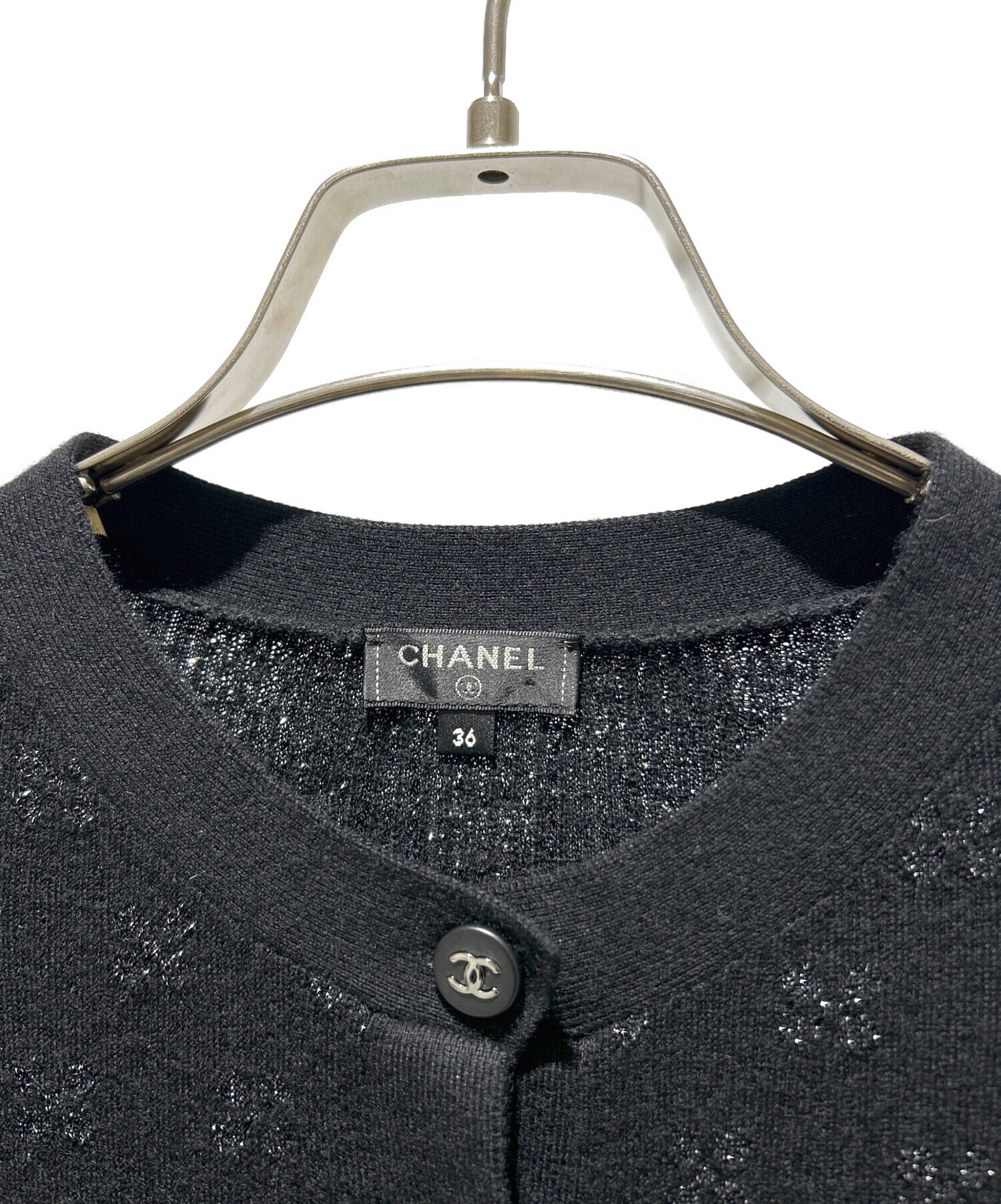 中古・古着通販】CHANEL (シャネル) ココボタンヘンリーネックニット