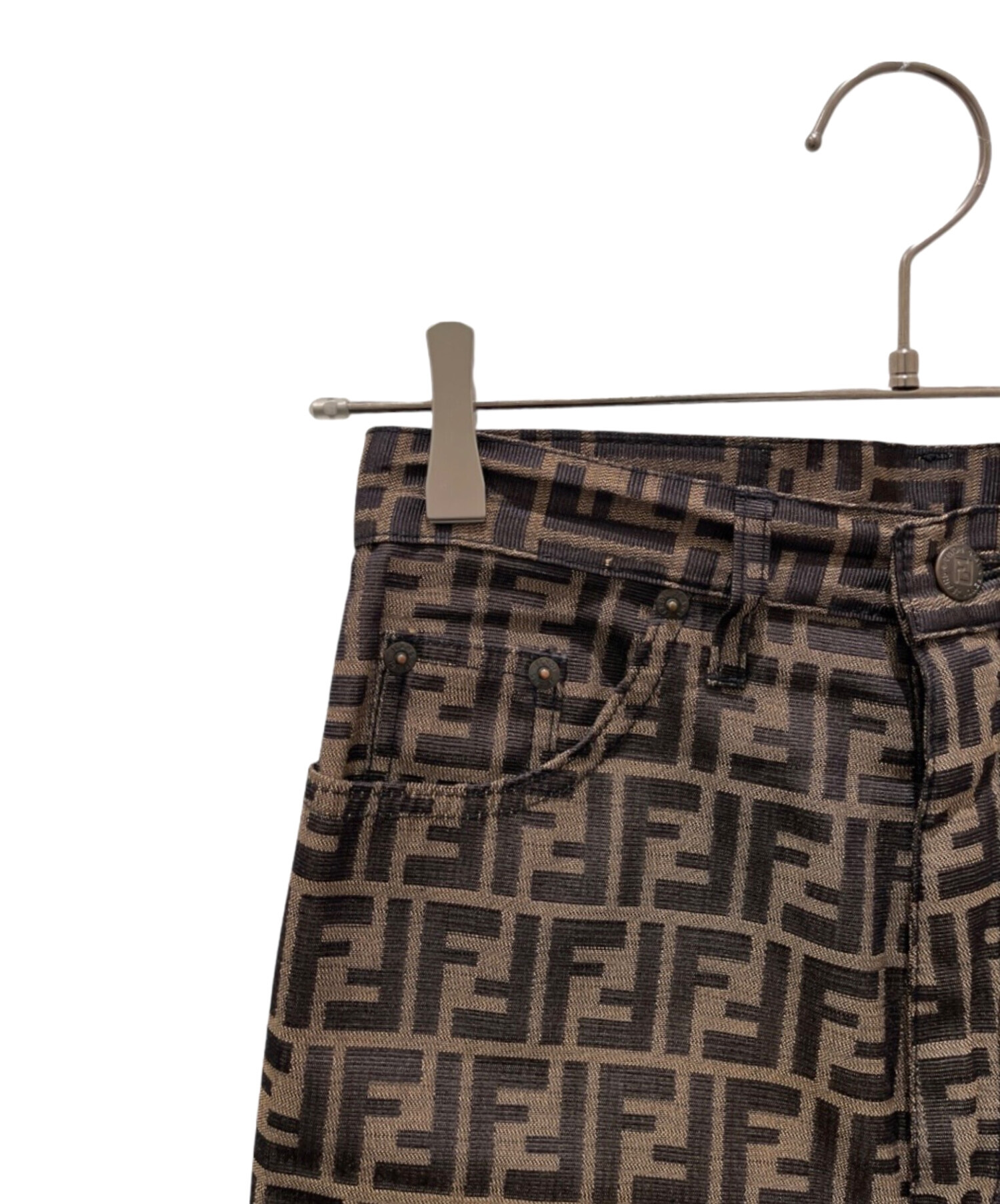 中古・古着通販】FENDI (フェンディ) ズッカパンツ ブラウン サイズ 
