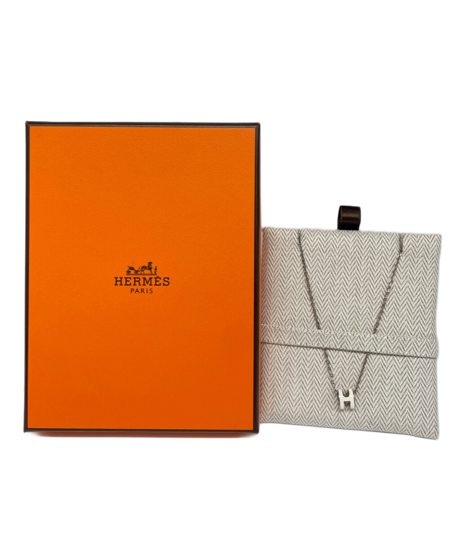 中古・古着通販】HERMES (エルメス) ミニポップHネックレス ホワイト