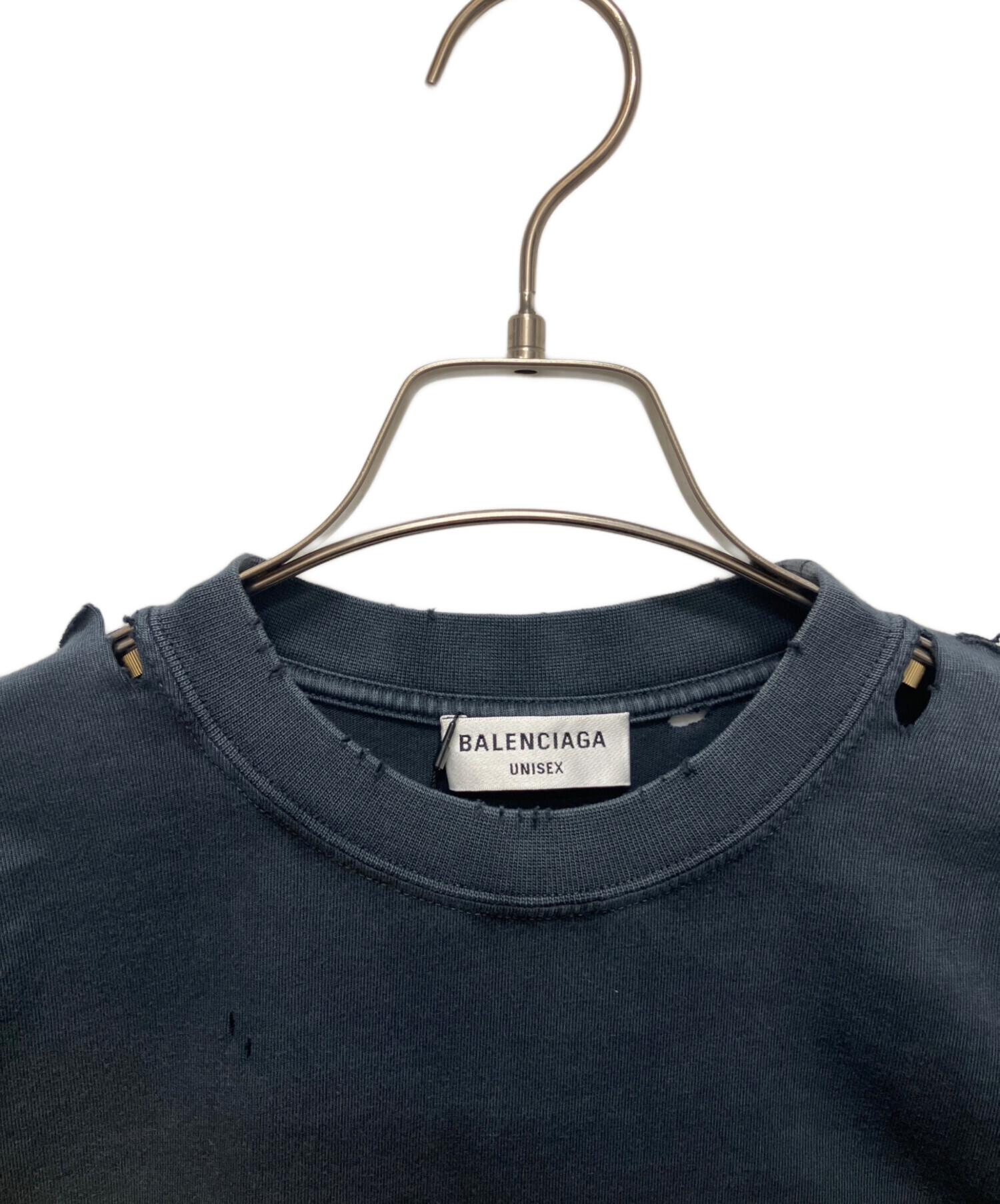 中古・古着通販】BALENCIAGA (バレンシアガ) ダメージ加工Tシャツ