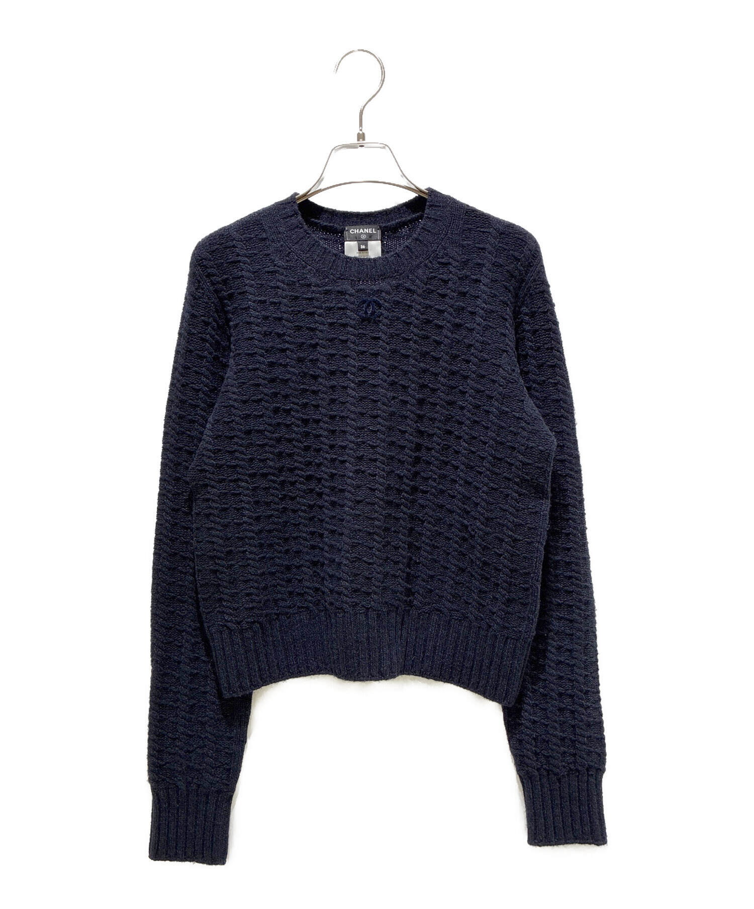 中古・古着通販】CHANEL (シャネル) ココマークニット ネイビー サイズ 