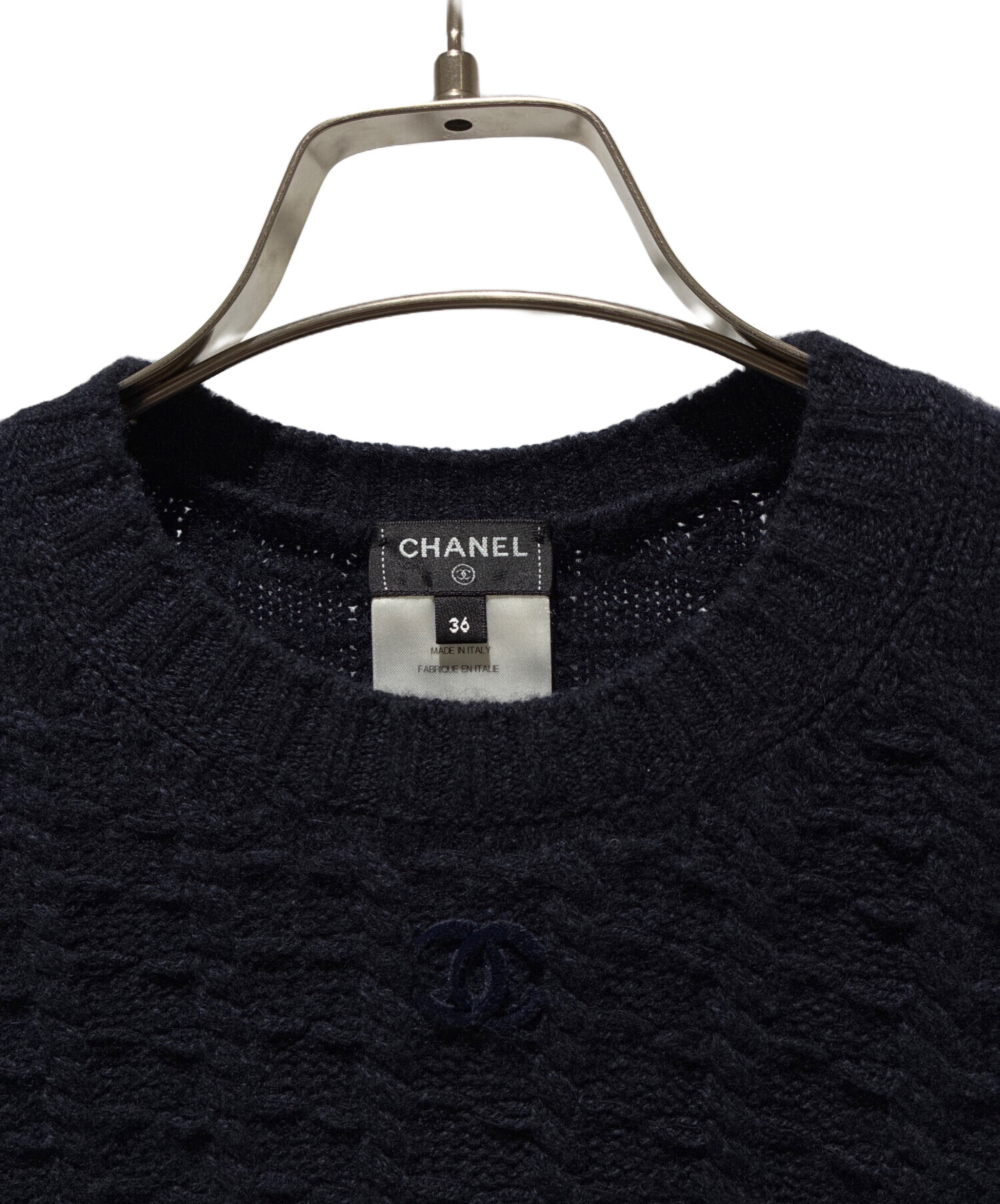 中古・古着通販】CHANEL (シャネル) ココマークニット ネイビー サイズ 