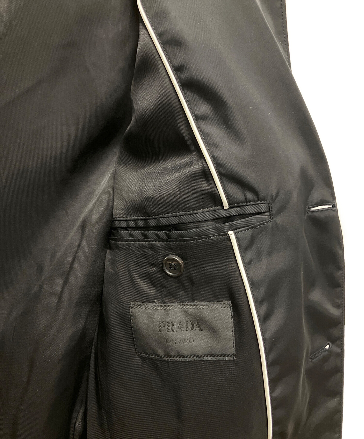 中古・古着通販】PRADA (プラダ) プレートロゴテーラードジャケット