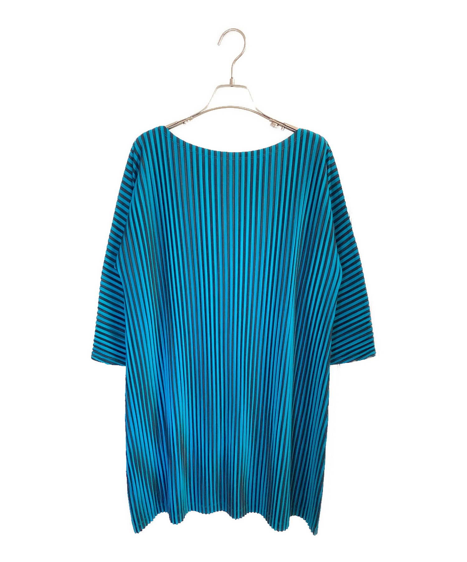 中古・古着通販】PLEATS PLEASE (プリーツプリーズ) ワンピース ブルー 中古・古着通販】PLEATS PLEASE (プリーツプリーズ) ワンピース ブルー