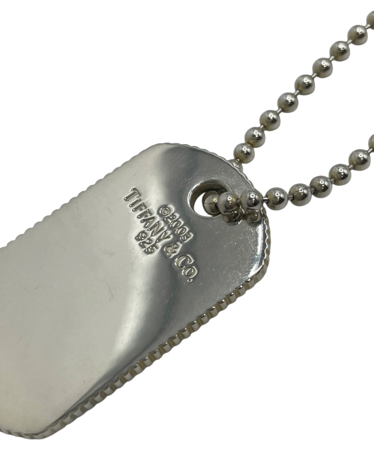 Tiffany & Co. 2003 ドッグタグネックレス 1円 TIFFANY＆Co ティファニー 2003 ドッグタグ コインエッジ SV925