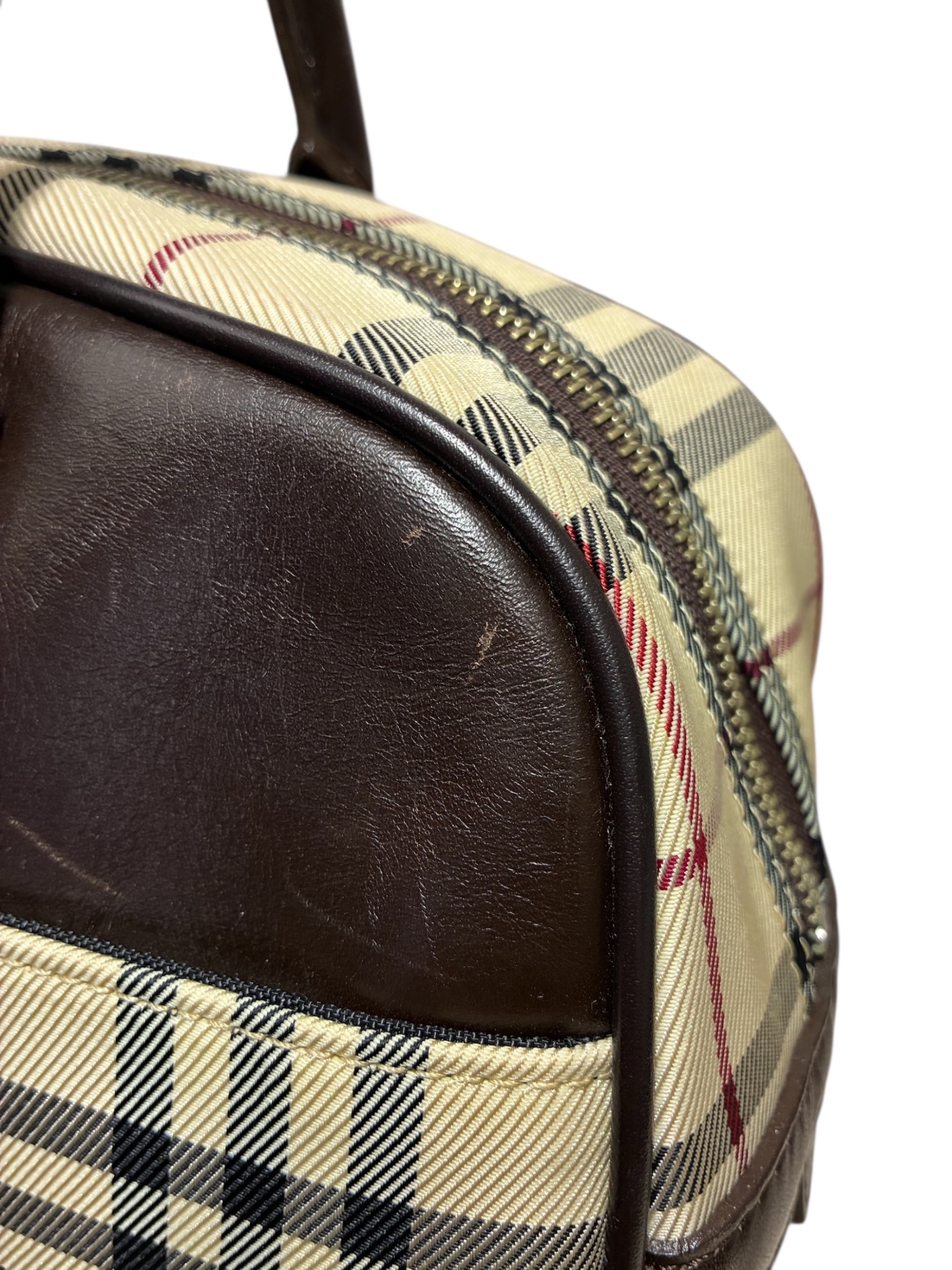 中古・古着通販】BURBERRY (バーバリー) ノバチェックボストンバッグ 