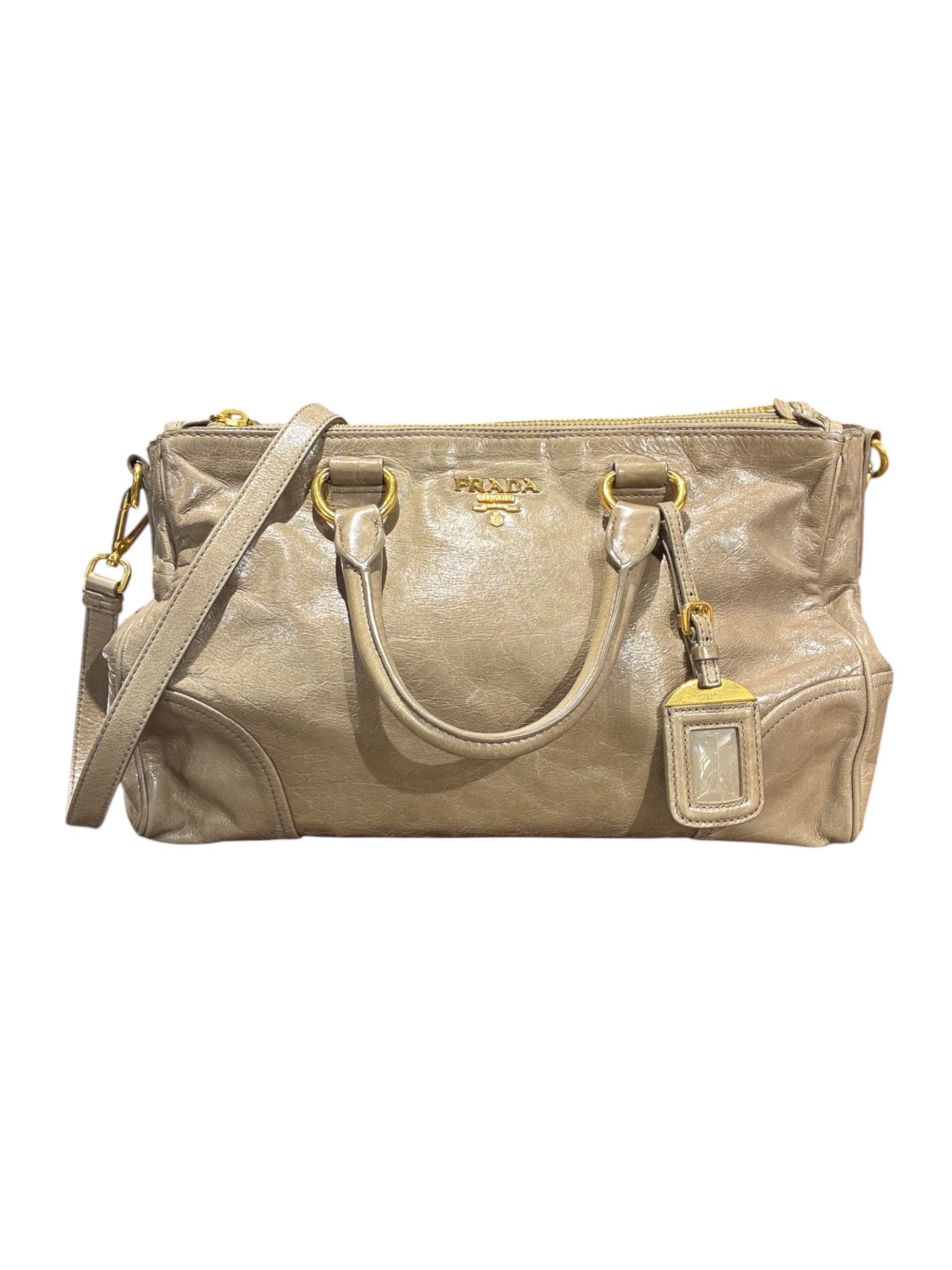 PRADAショルダーバッグ 中古・古着通販】PRADA (プラダ) 2WAYショルダーバッグ グレー