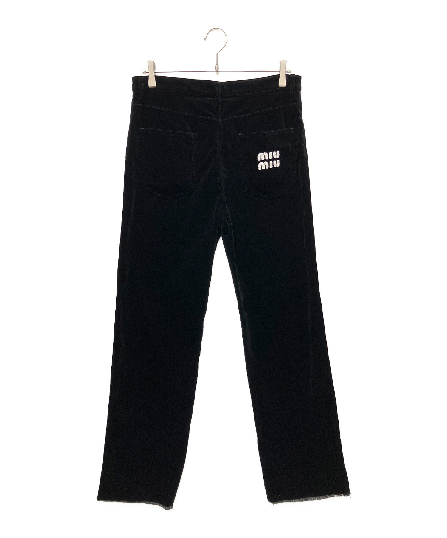 中古・古着通販】MIU MIU (ミュウミュウ) ロゴワッペンベロアパンツ