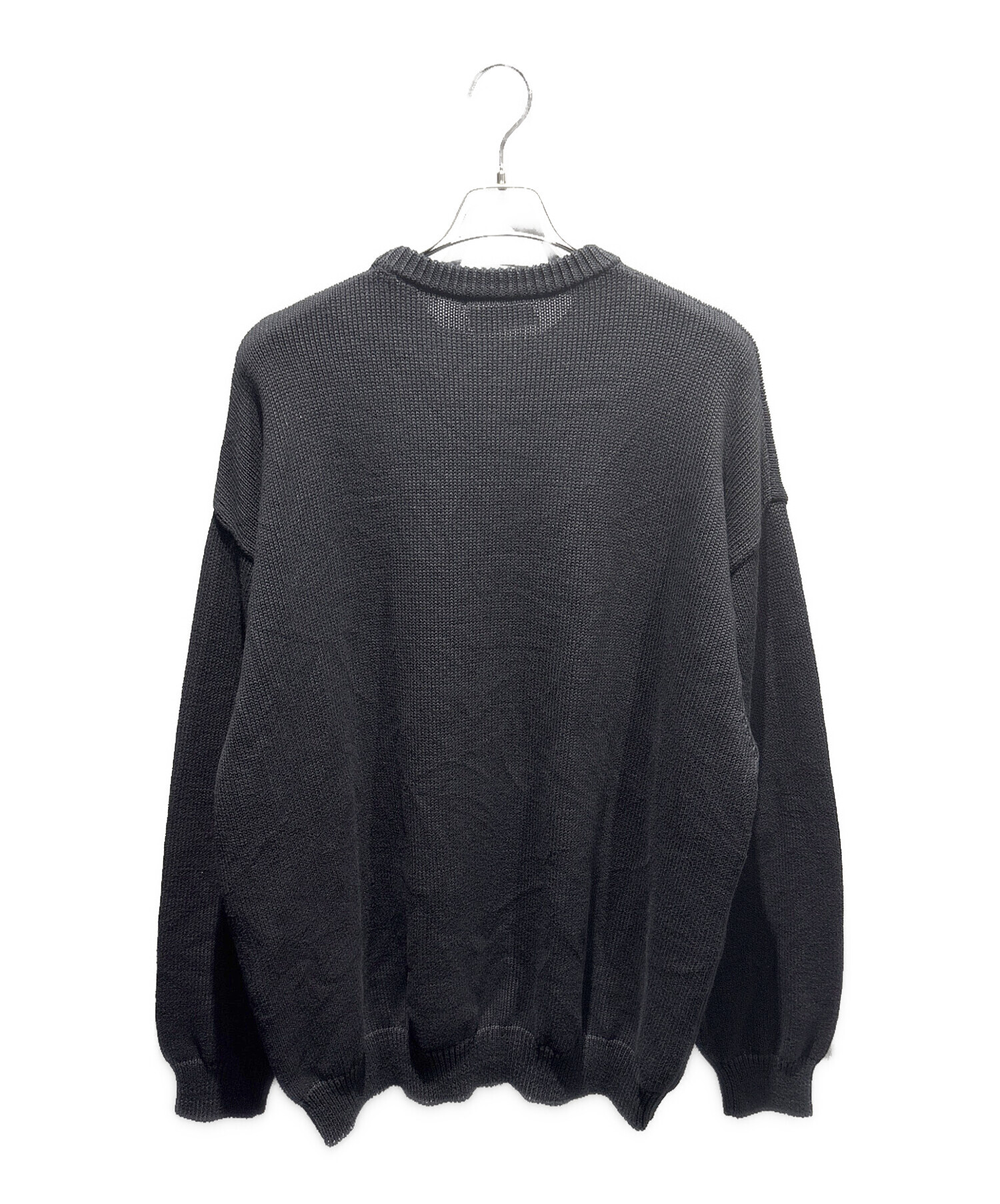 中古・古着通販】BALENCIAGA (バレンシアガ) BB刺繍ニット ブラック