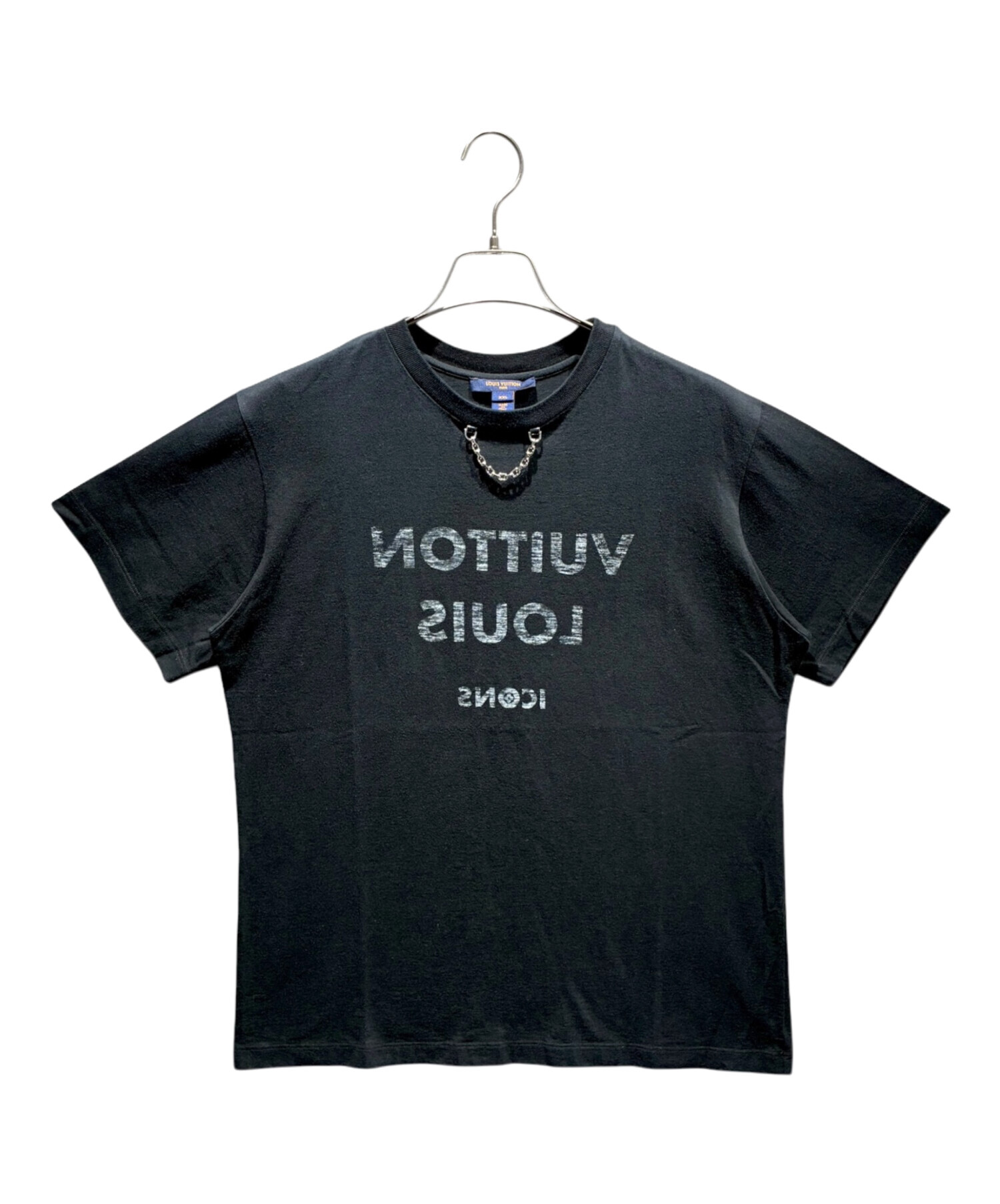 LOUIS VUITTON ルイヴィトン Tシャツ チェーン ダミエ柄 現行タグ 中古・古着通販】LOUIS VUITTON (ルイ ヴィトン) フロントチェーンロゴ
