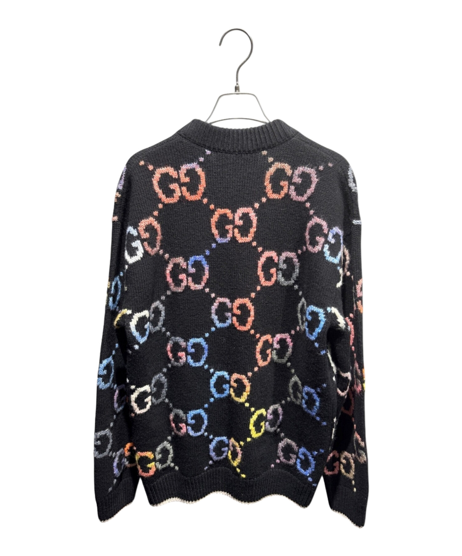 中古・古着通販】GUCCI (グッチ) GGニットカーディガン ブラック