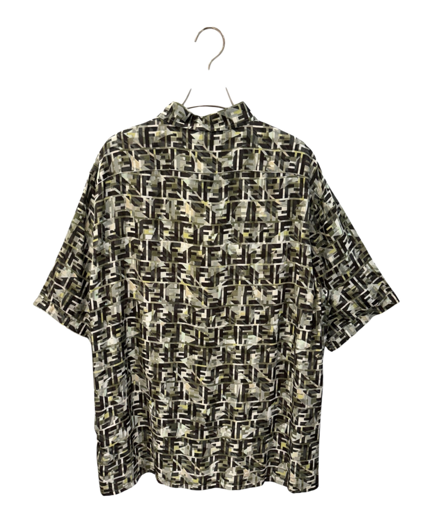 VINTAGE FENDI ズッカ柄 ストレッチ ジャージー 半袖 カットソー 中古・古着通販】FENDI (フェンディ) ズッカ柄レーヨン半袖シャツ