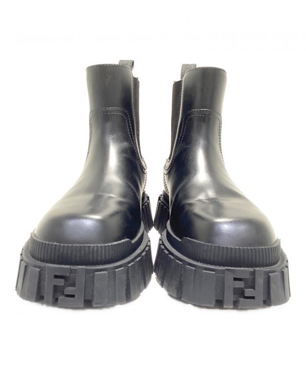 中古・古着通販】FENDI (フェンディ) サイドゴアブーツ ブラック 