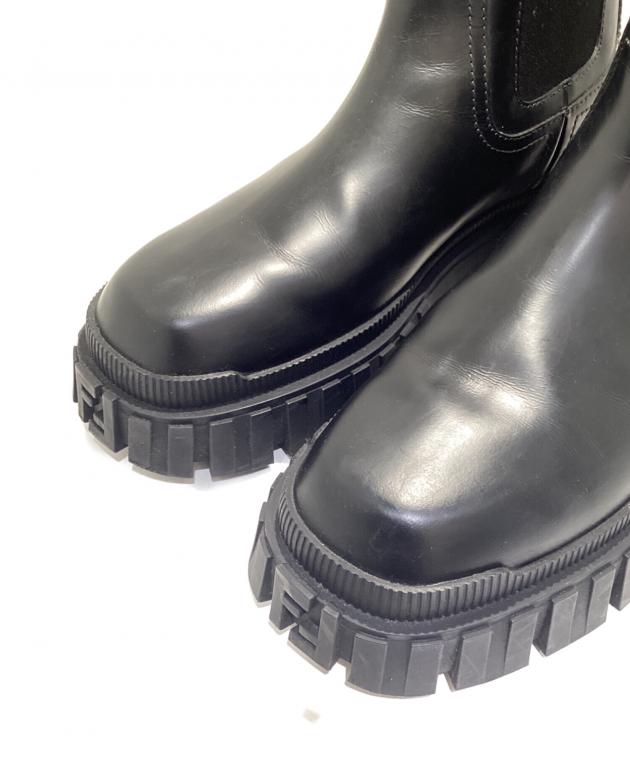 中古・古着通販】FENDI (フェンディ) サイドゴアブーツ ブラック