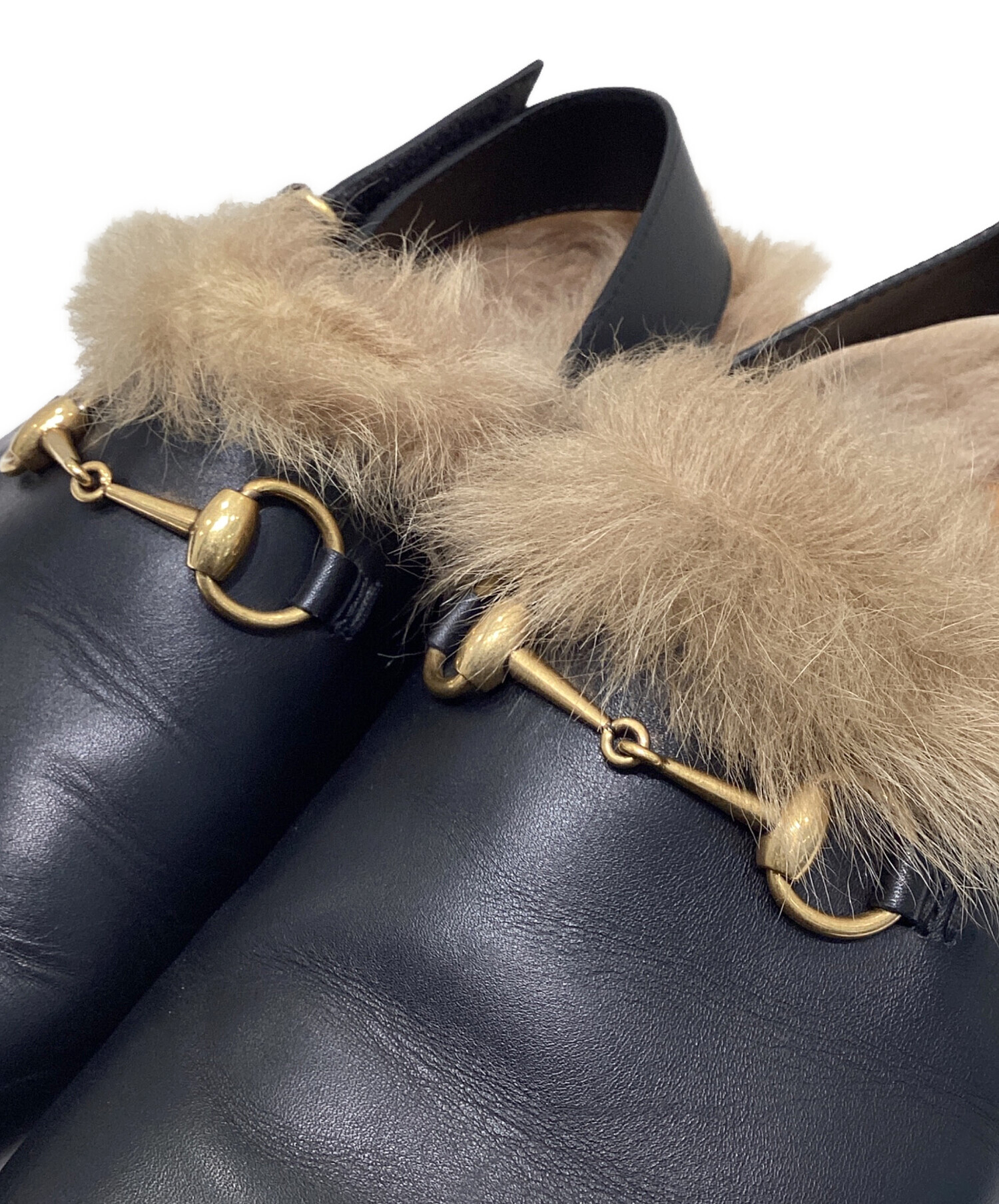 中古・古着通販】GUCCI (グッチ) プリンスタウン レザー ミュール