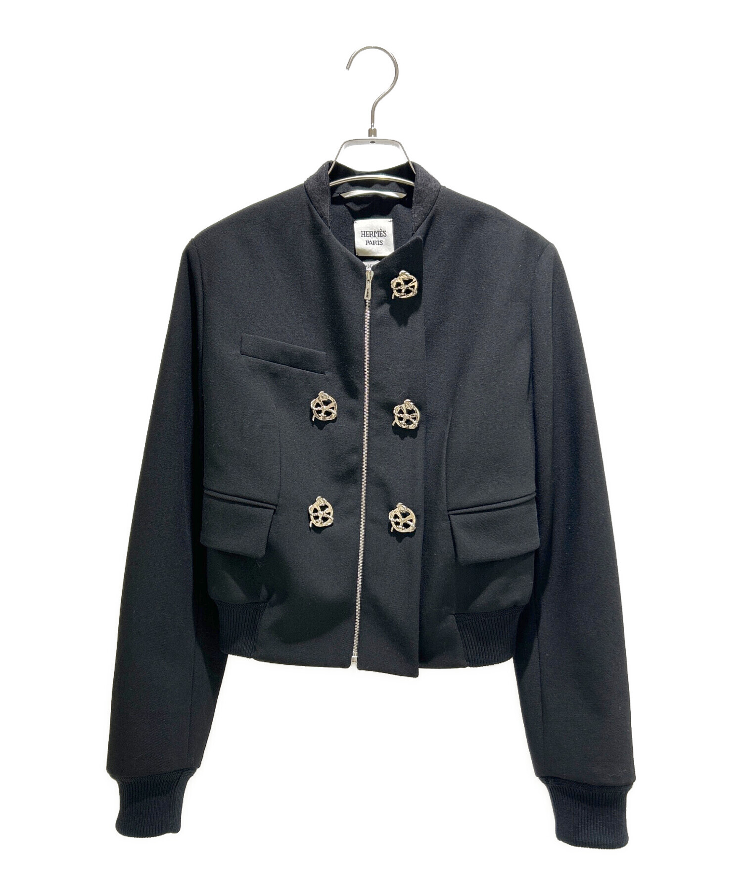 HERMES エルメス　ジャケット　42 中古・古着通販】HERMES (エルメス) Emblem Button Bomber Jacket MA-1