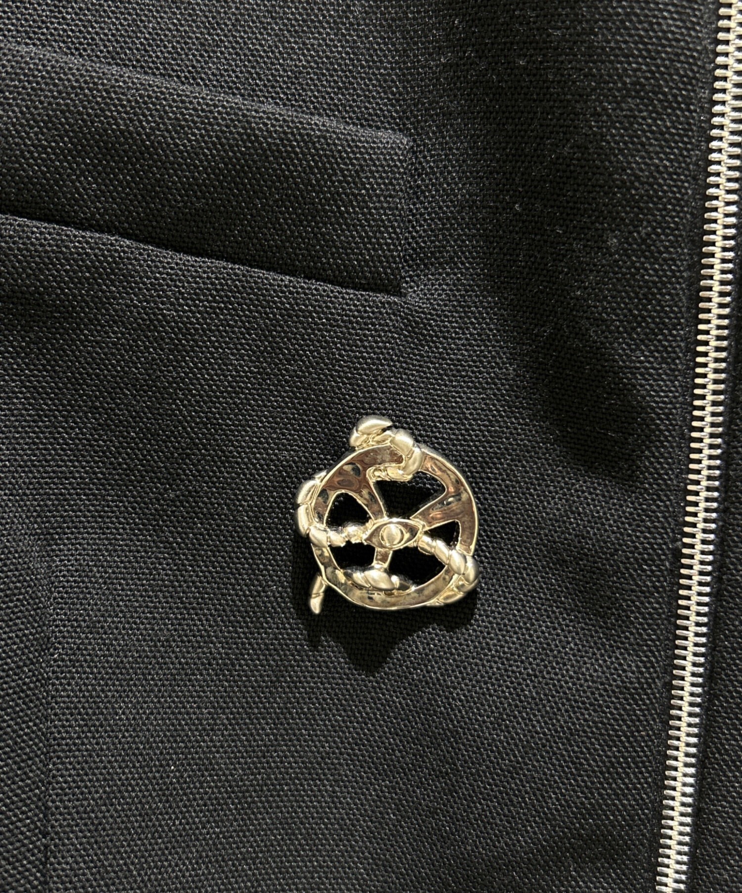 中古・古着通販】HERMES (エルメス) Emblem Button Bomber Jacket MA-1