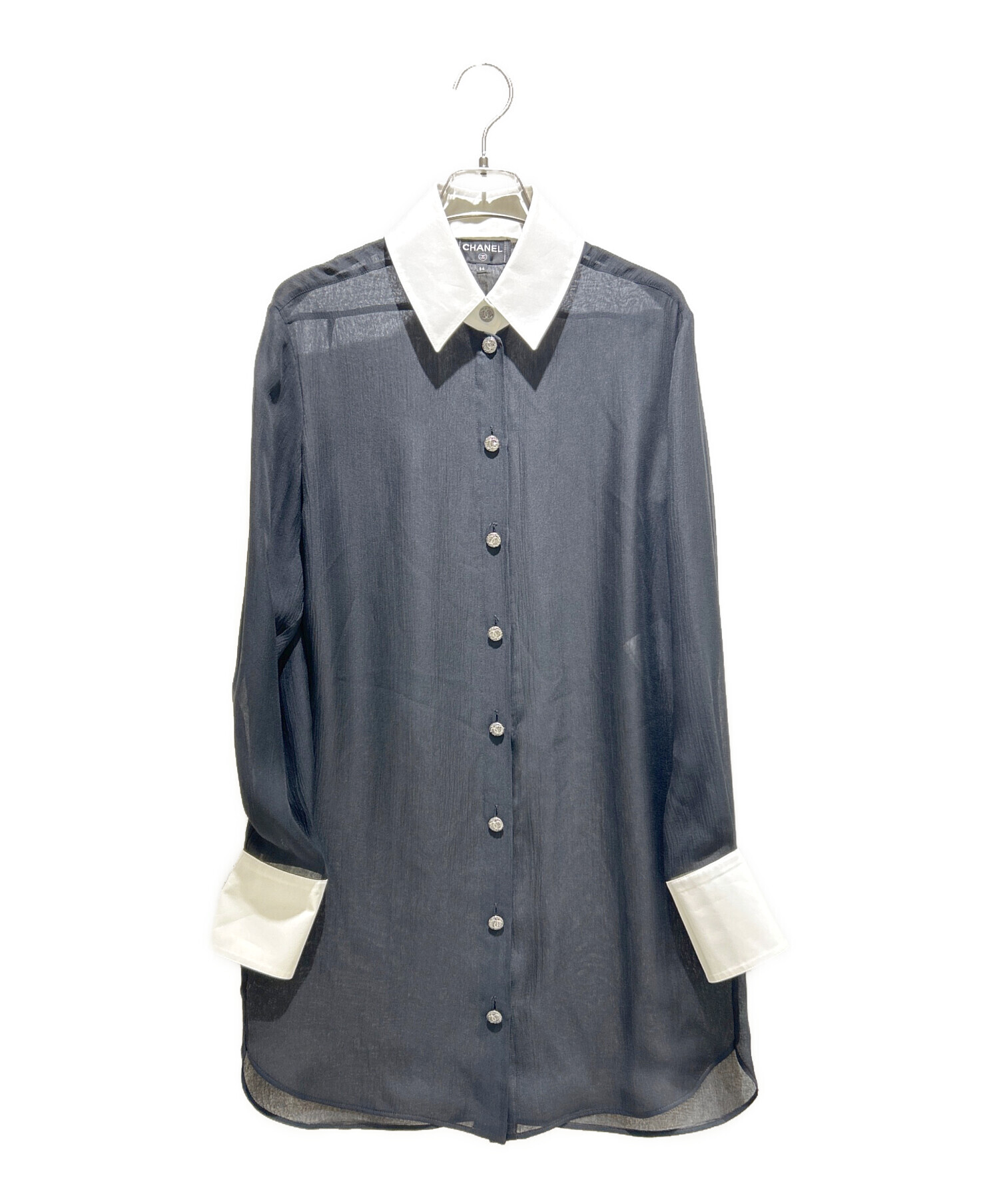 つる927ページです♥️ 中古・古着通販】CHANEL (シャネル) Coco Button Sheer Long Sleeve