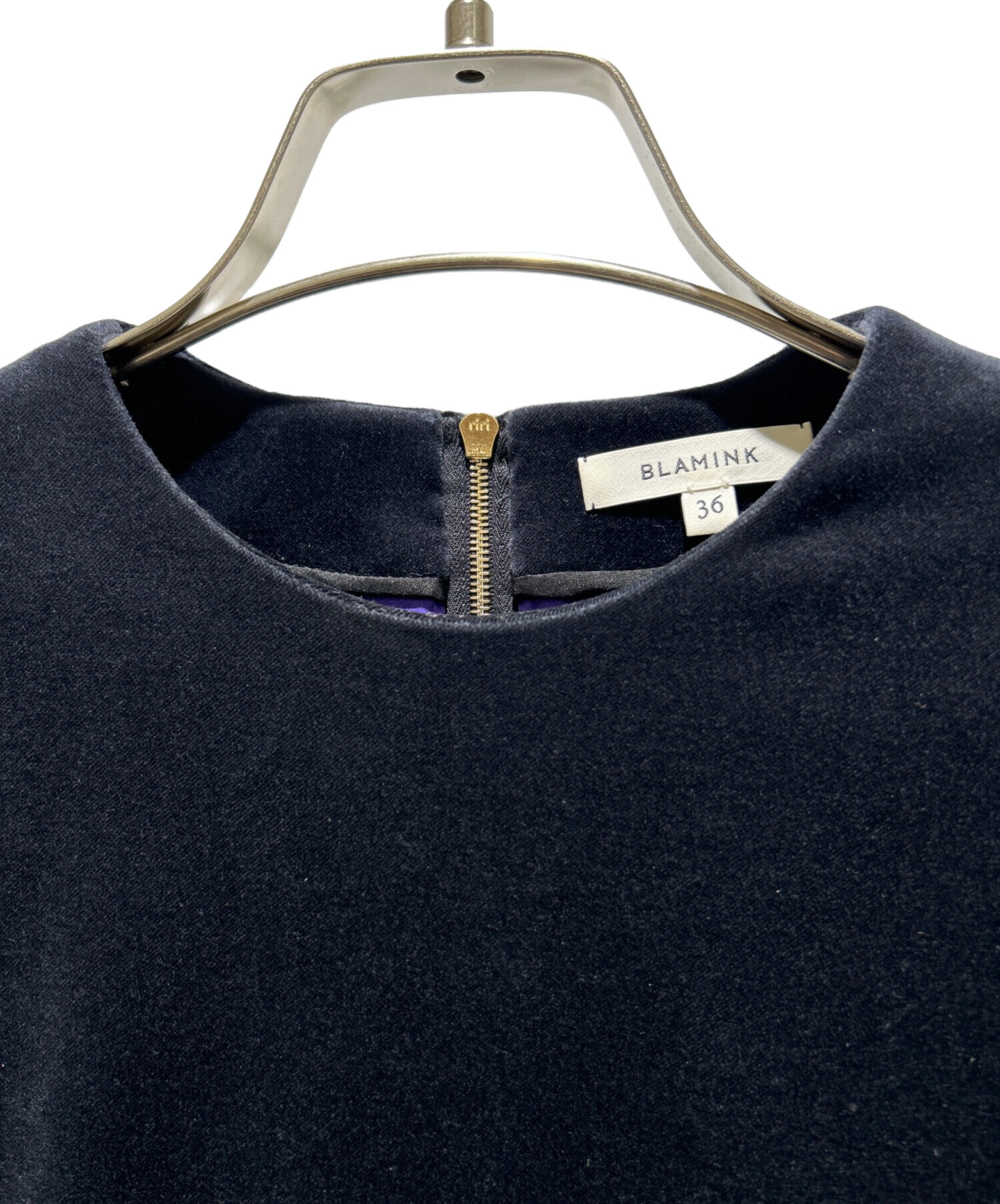 中古・古着通販】BLAMINK (ブラミンク) Velour French Sleeve Dress