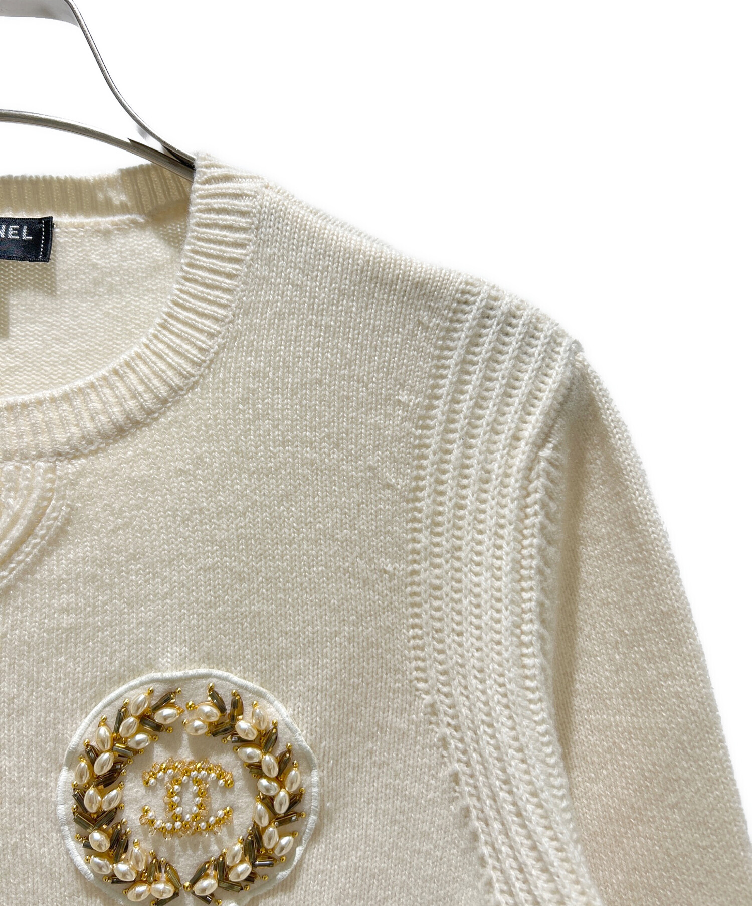 中古・古着通販】CHANEL (シャネル) ココマークビジューカシミヤニット