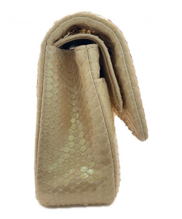 中古・古着通販】CHANEL (シャネル) パイソンダブルフラプマトラッセ25