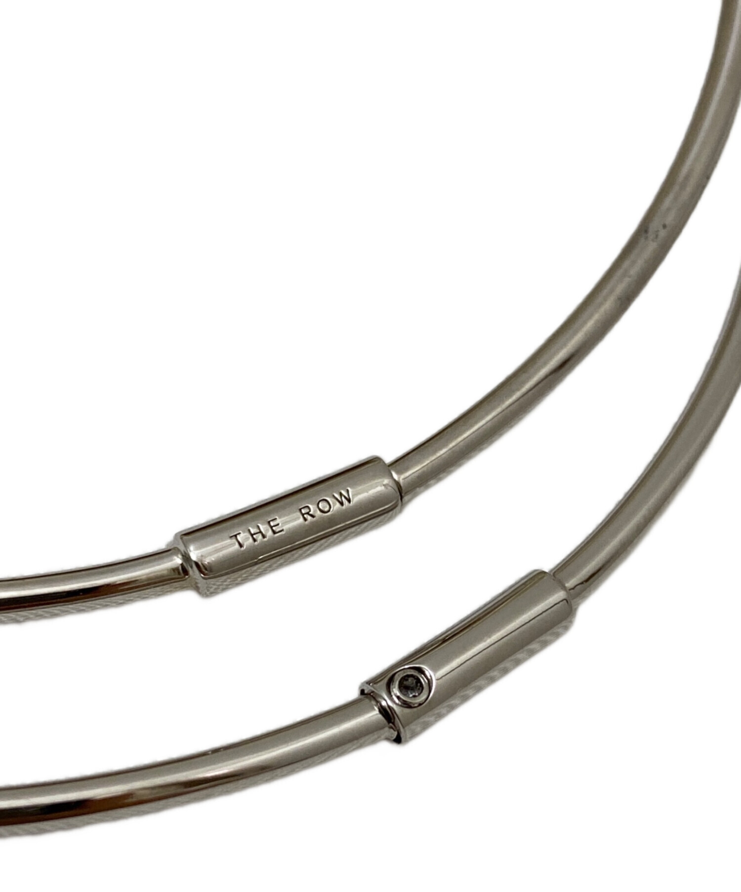 THE ROW ザロウ　フラットマイクロサークルバッグ　かぎ針編み　白　ミニ 中古・古着通販】THE ROW (ザ ロウ) Flat Micro Circle Bag ホワイト