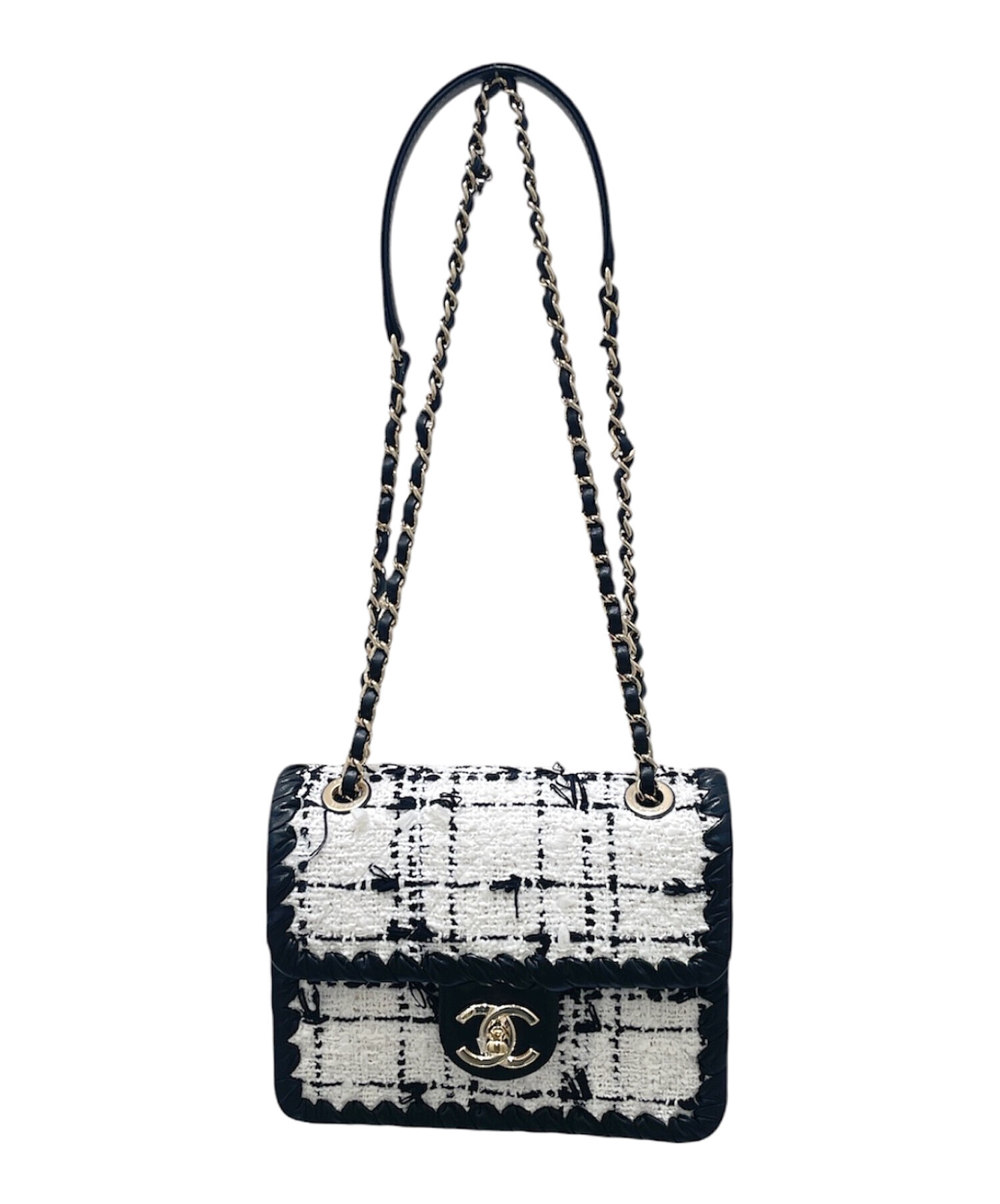 中古・古着通販】CHANEL (シャネル) チェーンショルダーツイードバッグ