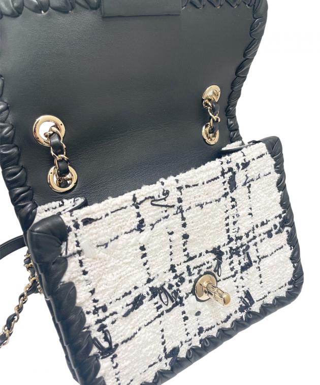 中古・古着通販】CHANEL (シャネル) チェーンショルダーツイードバッグ