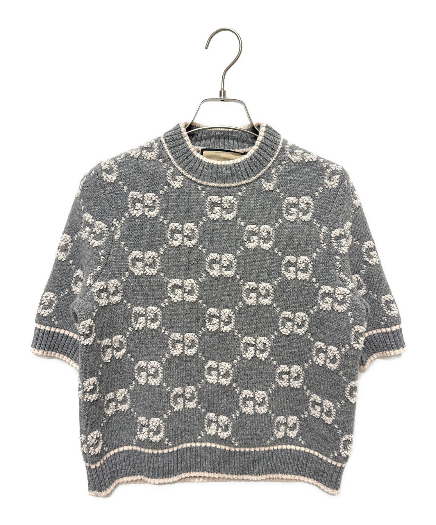 中古・古着通販】GUCCI (グッチ) GGニット グレー サイズ:XS｜ブランド