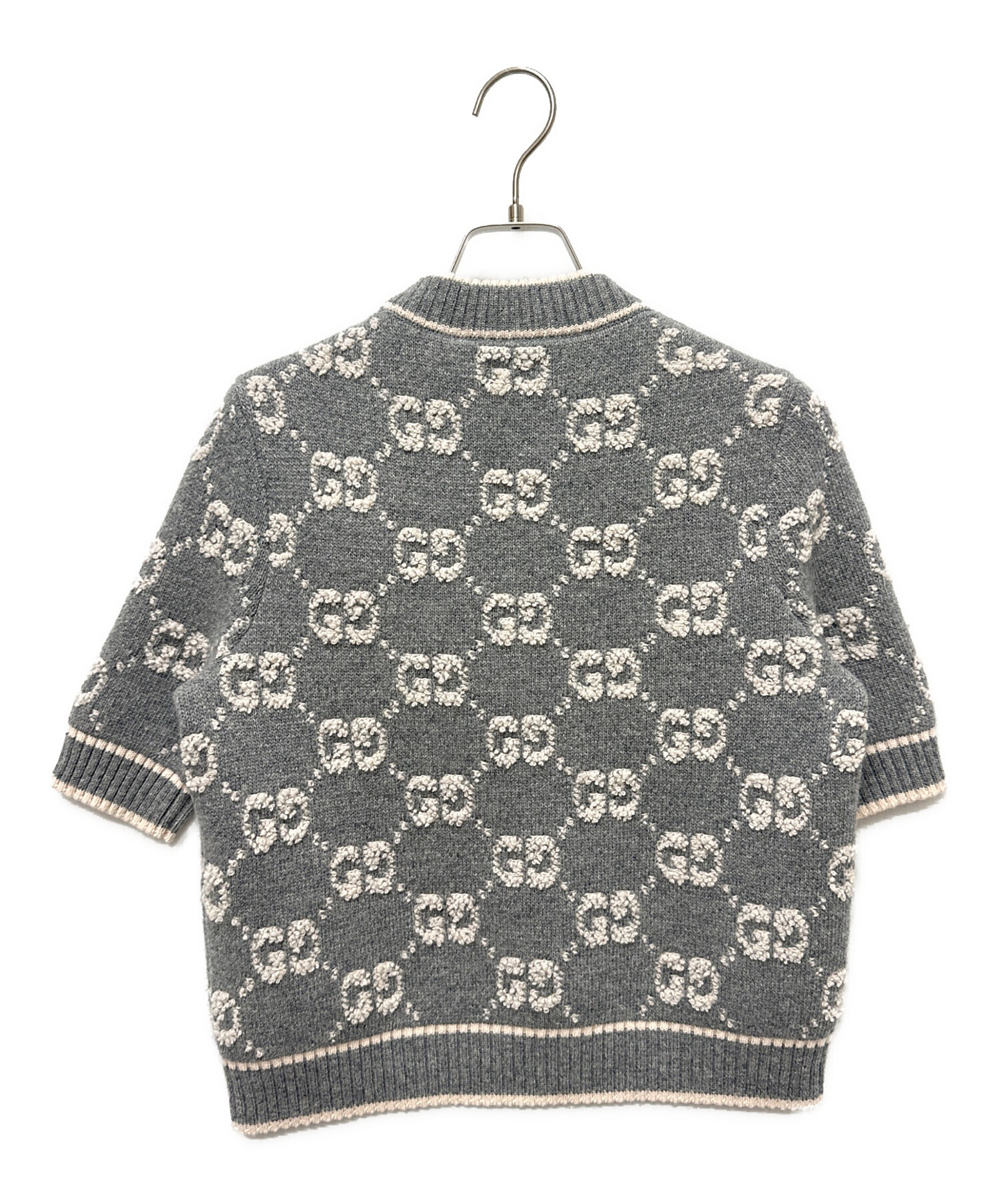 中古・古着通販】GUCCI (グッチ) GGニット グレー サイズ:XS｜ブランド